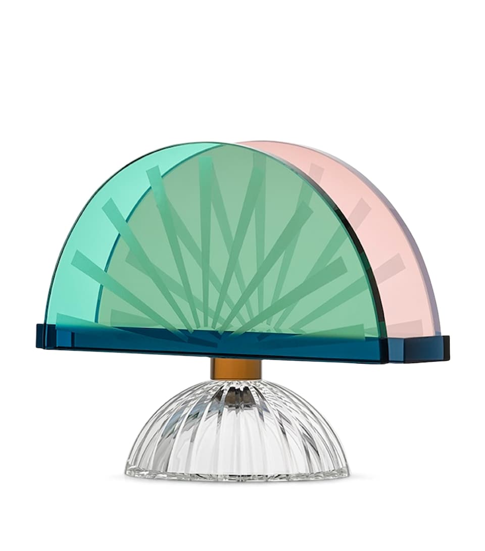 Reflections Copenhagen Crystal Chloe Napkin Holder Teal/p Rose & Clear