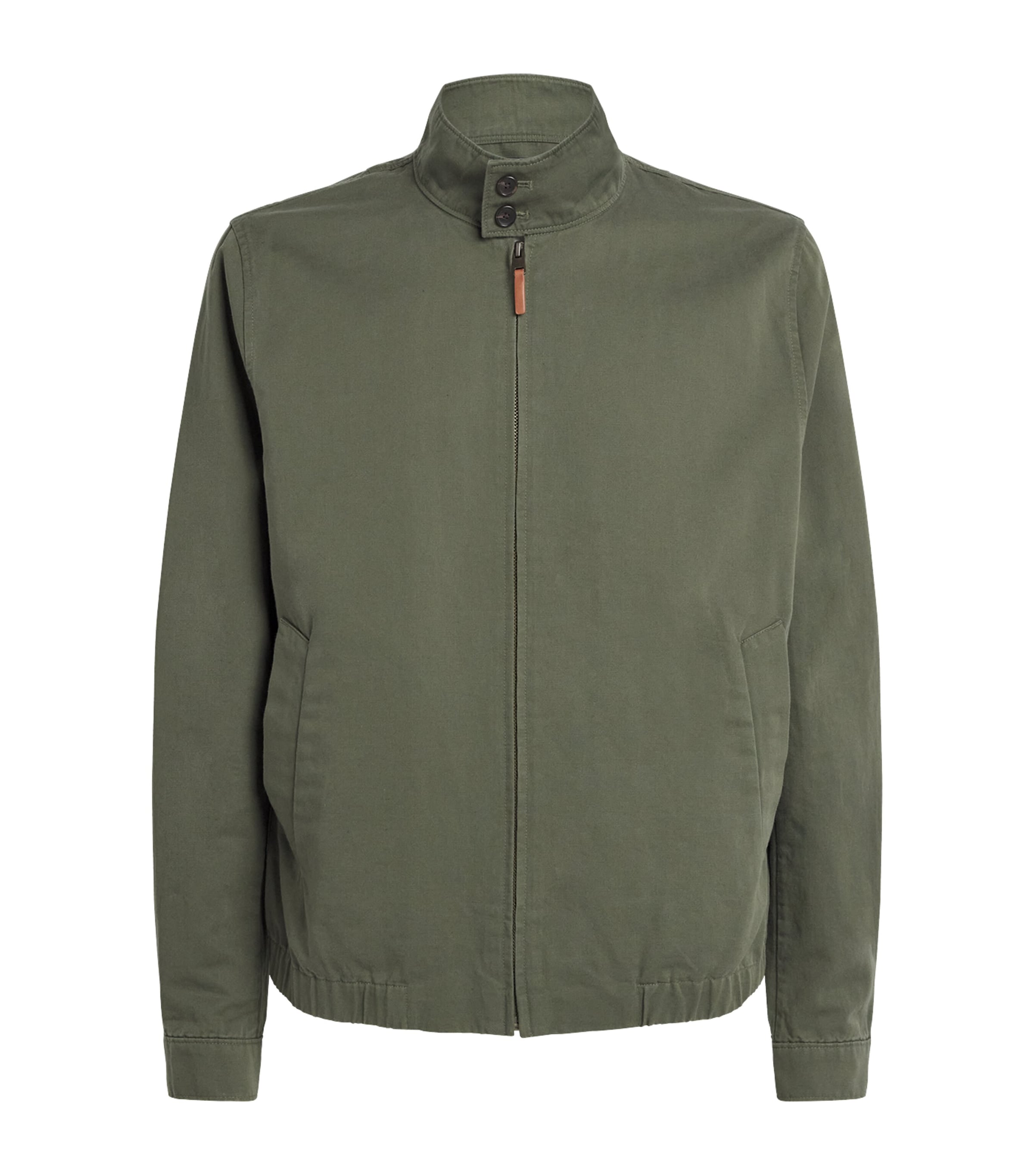 Vince Mens Cotton-Linen Bomber Jacket Coulter Green
