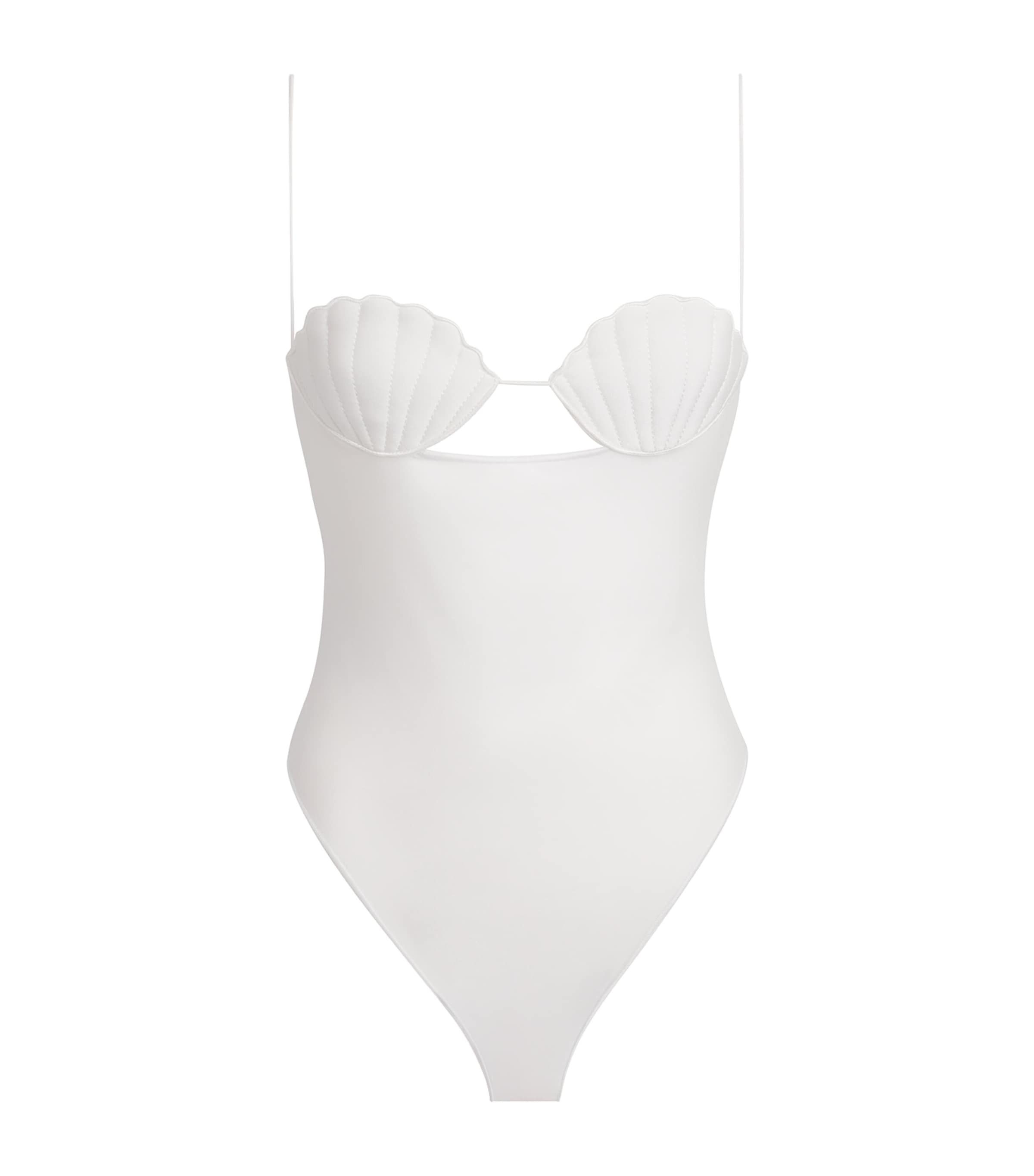 Oséree Womens Shell Swimsuit Pearl