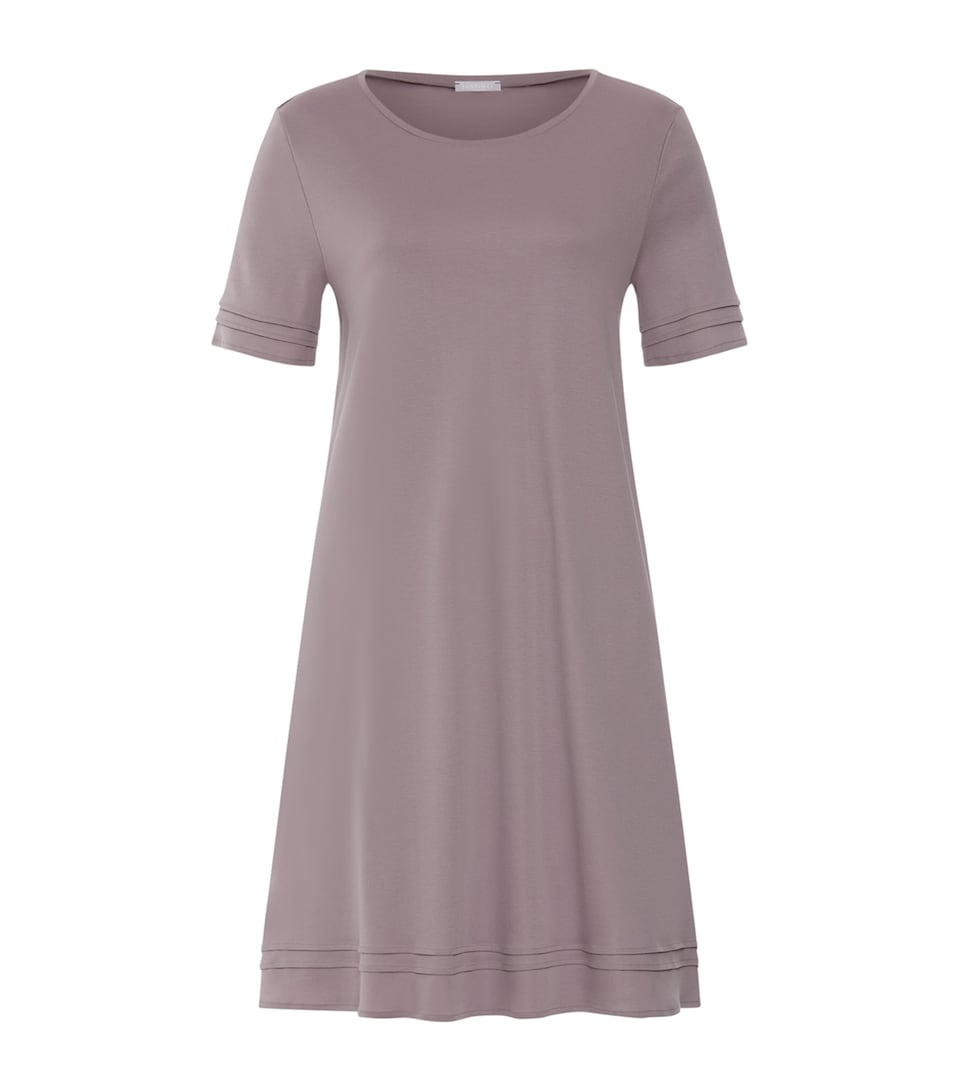 Hanro Womens Cotton Pilar Nightdress Stormy Rose