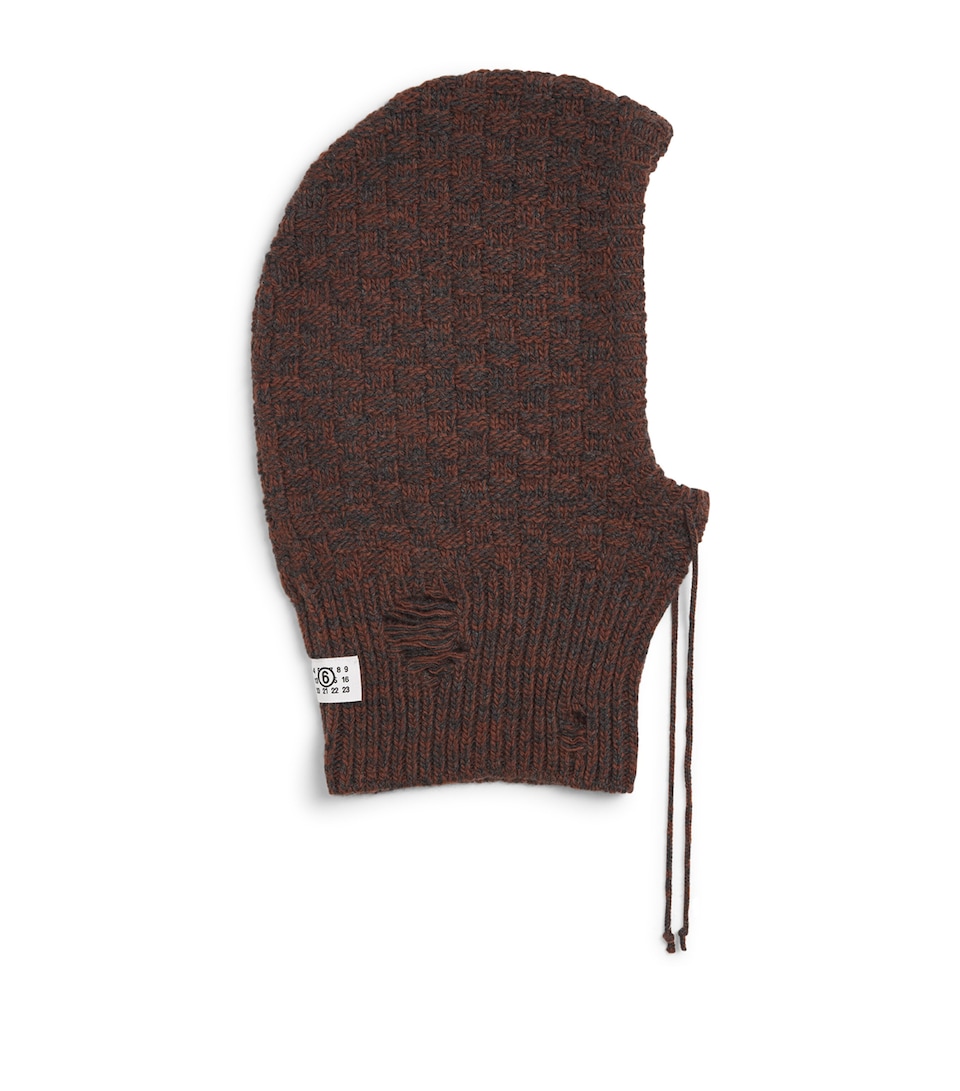 Wool-Blend Distressed Balaclava