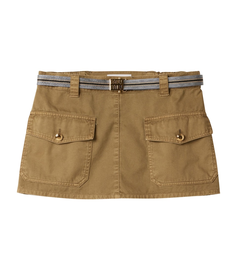 Cotton Utility Mini Skirt