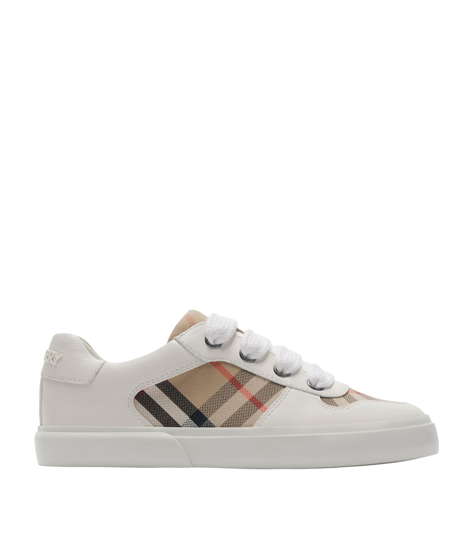 Leather Check Sneakers