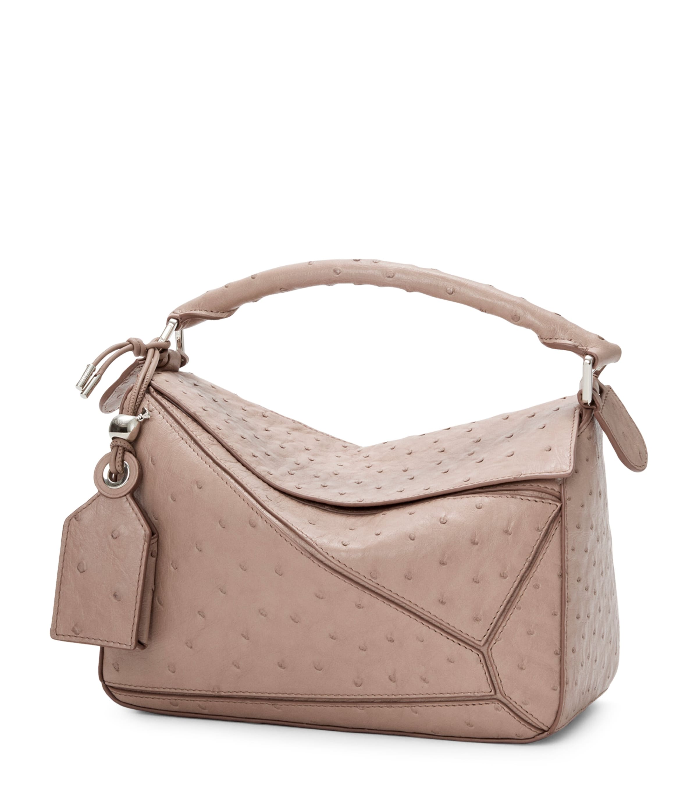 Small Leather Puzzle Top-Handle Bag