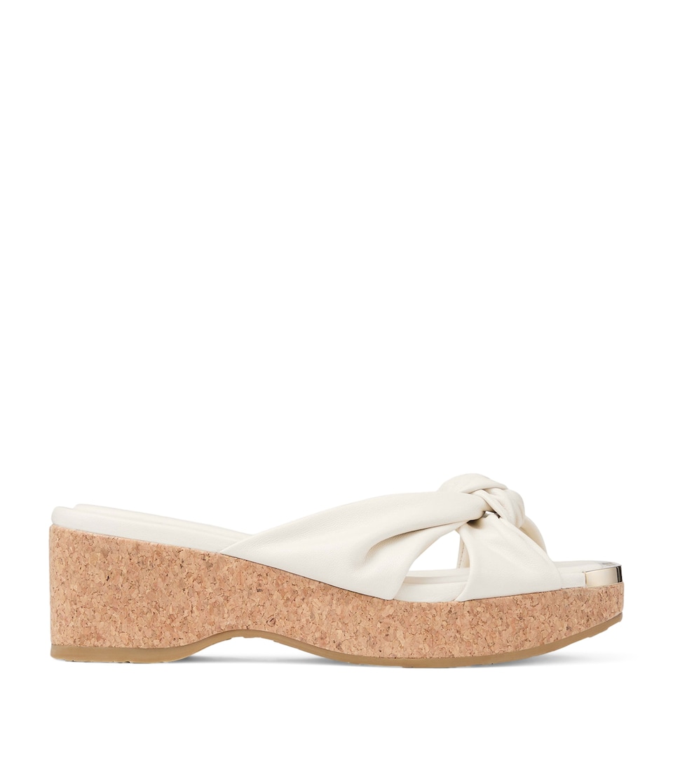 Jimmy Choo Avenue 50 Leather Mules Latte