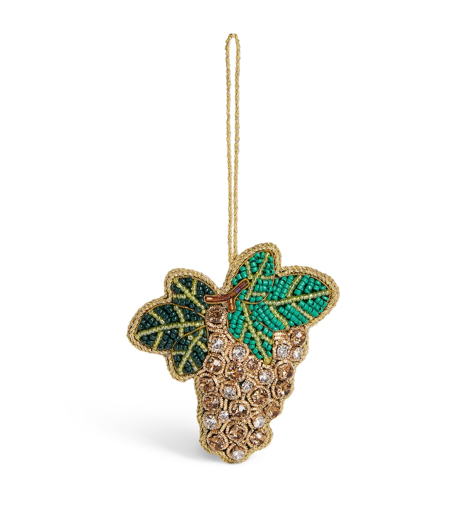 Tinker Tailor Crystal-Embellished Grape Tree Decoration Champagne & Gold