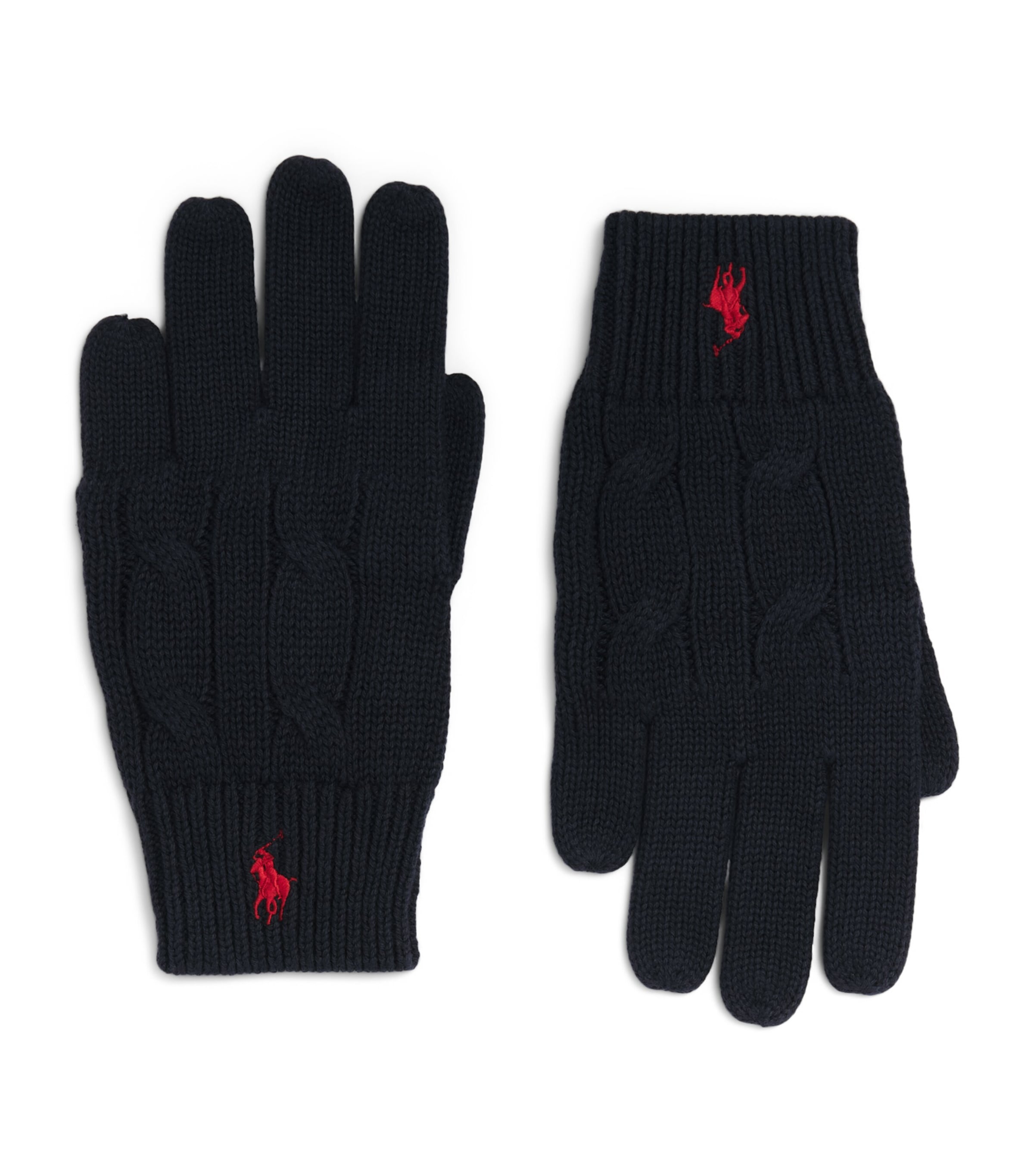 Ralph Lauren Kids Cotton Cable-Knit Gloves Rl