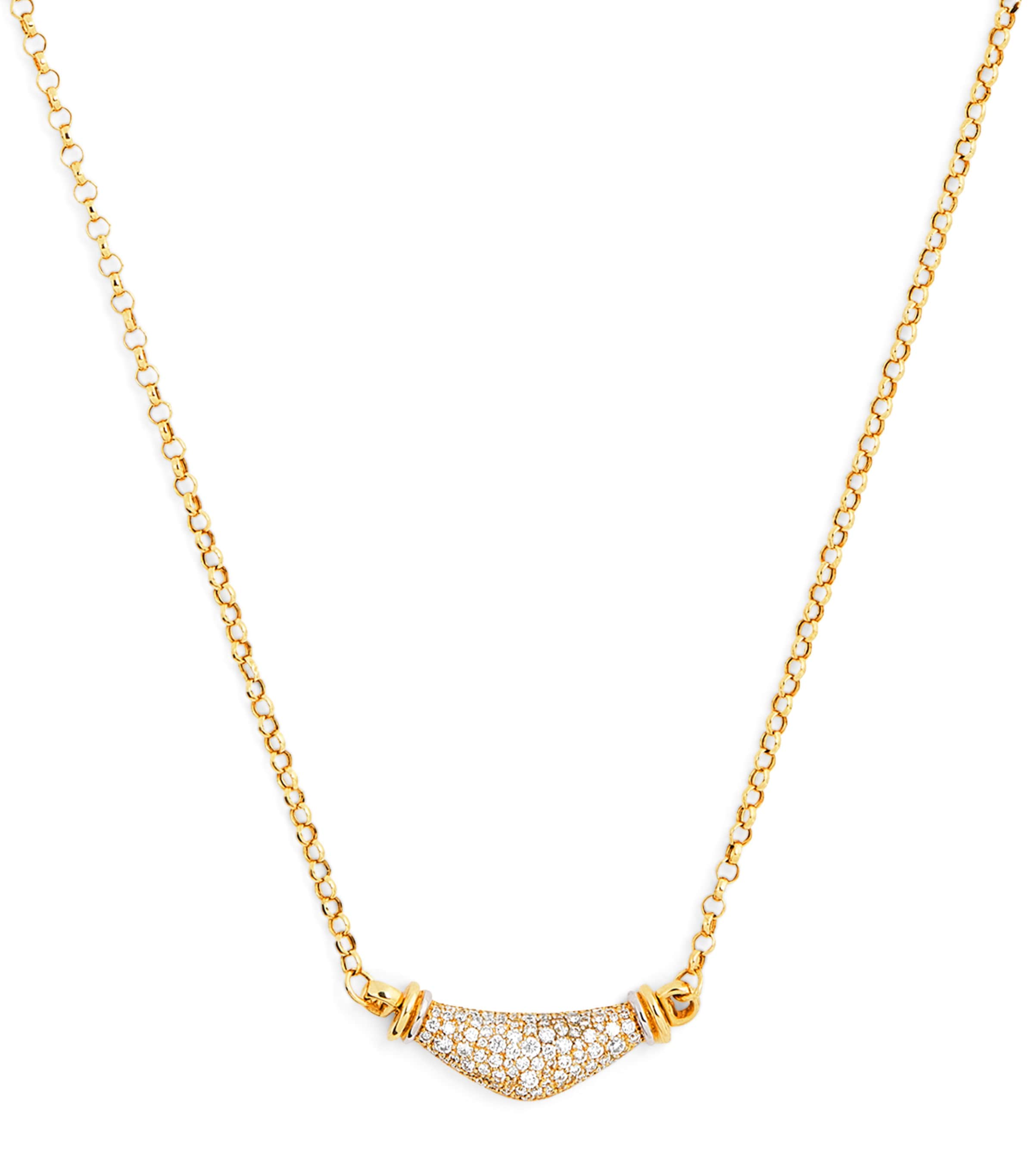 Yellow Gold and Diamond Lot N*93 Karma Necklace