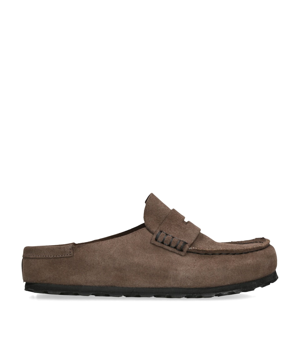 Birkenstock Suede Naples Wrapped Slip-On Shoes Brown