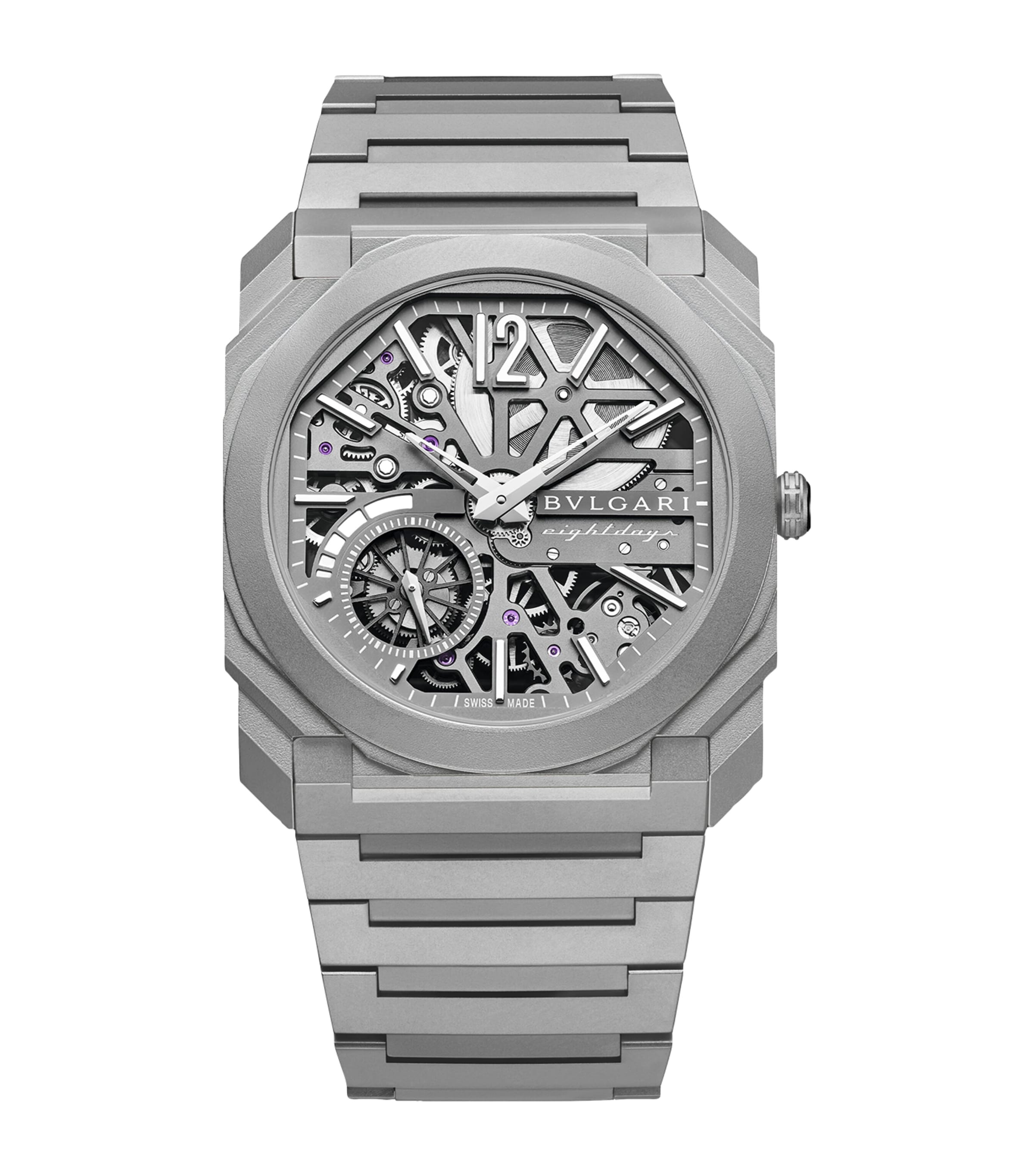 Bvlgari Titanium Octo Finissimo Skeleton 8 Days Watch 40mm Black