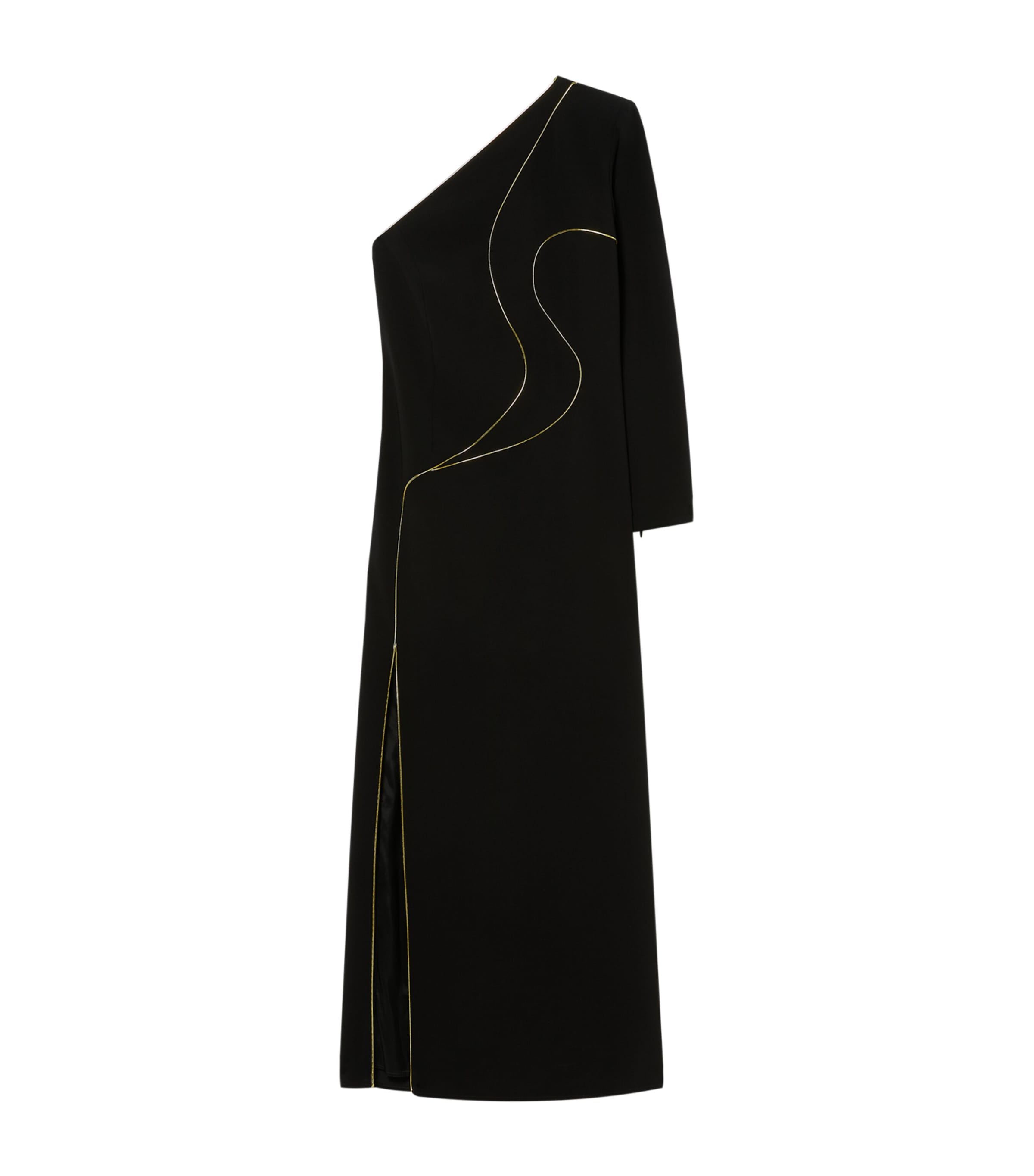 Marina Rinaldi Womens One-Shoulder Maxi Dress Black