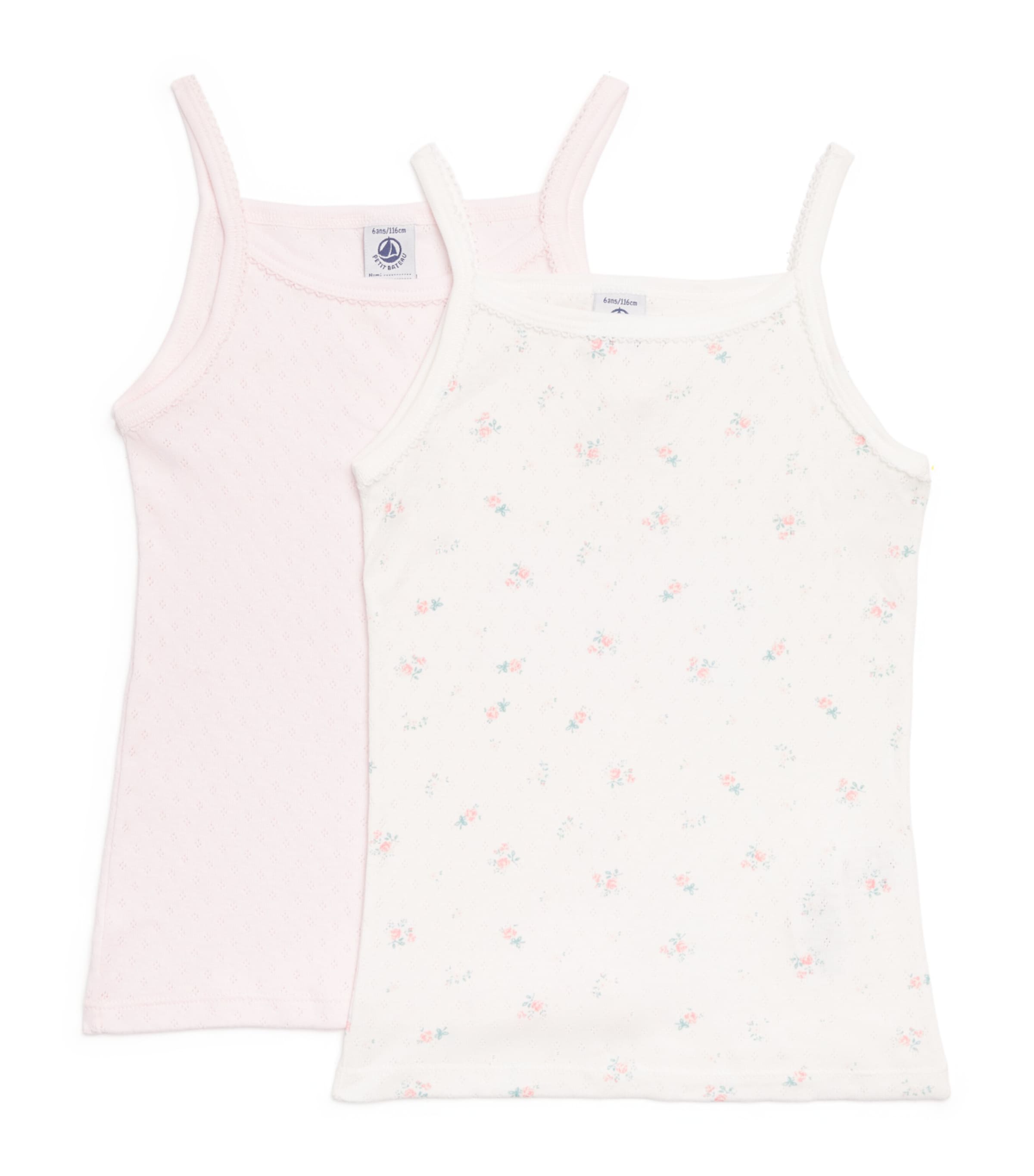 Set of 2 Cotton Pointelle Tank Tops (2-12 Years)