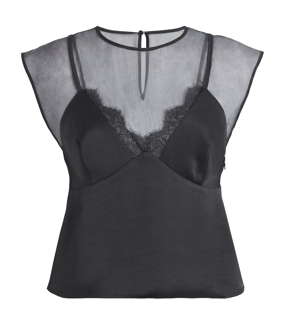 Satin Lace Top