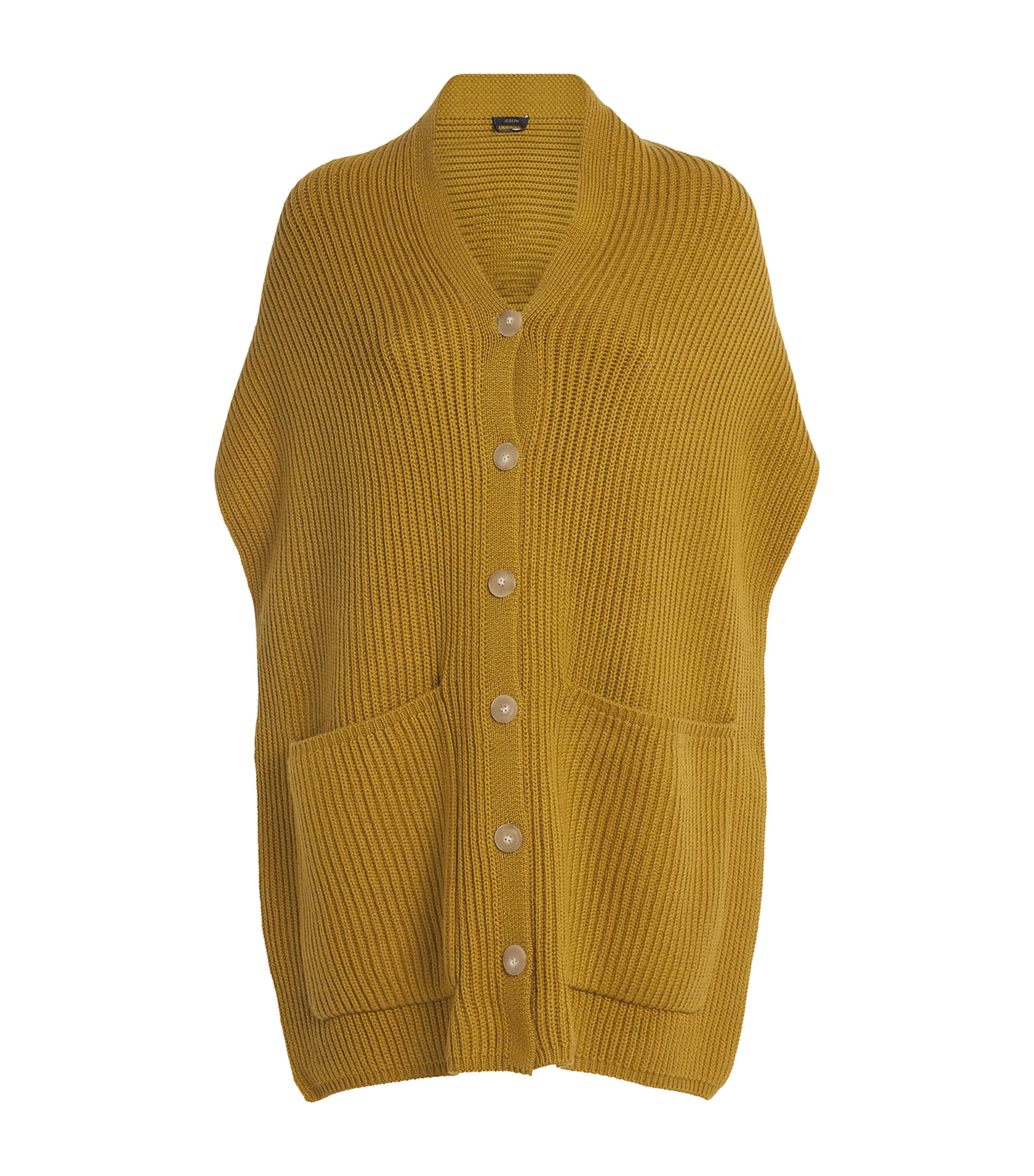 Merino Wool-Cashmere-Silk Cardigan-Stitch Button Scarf