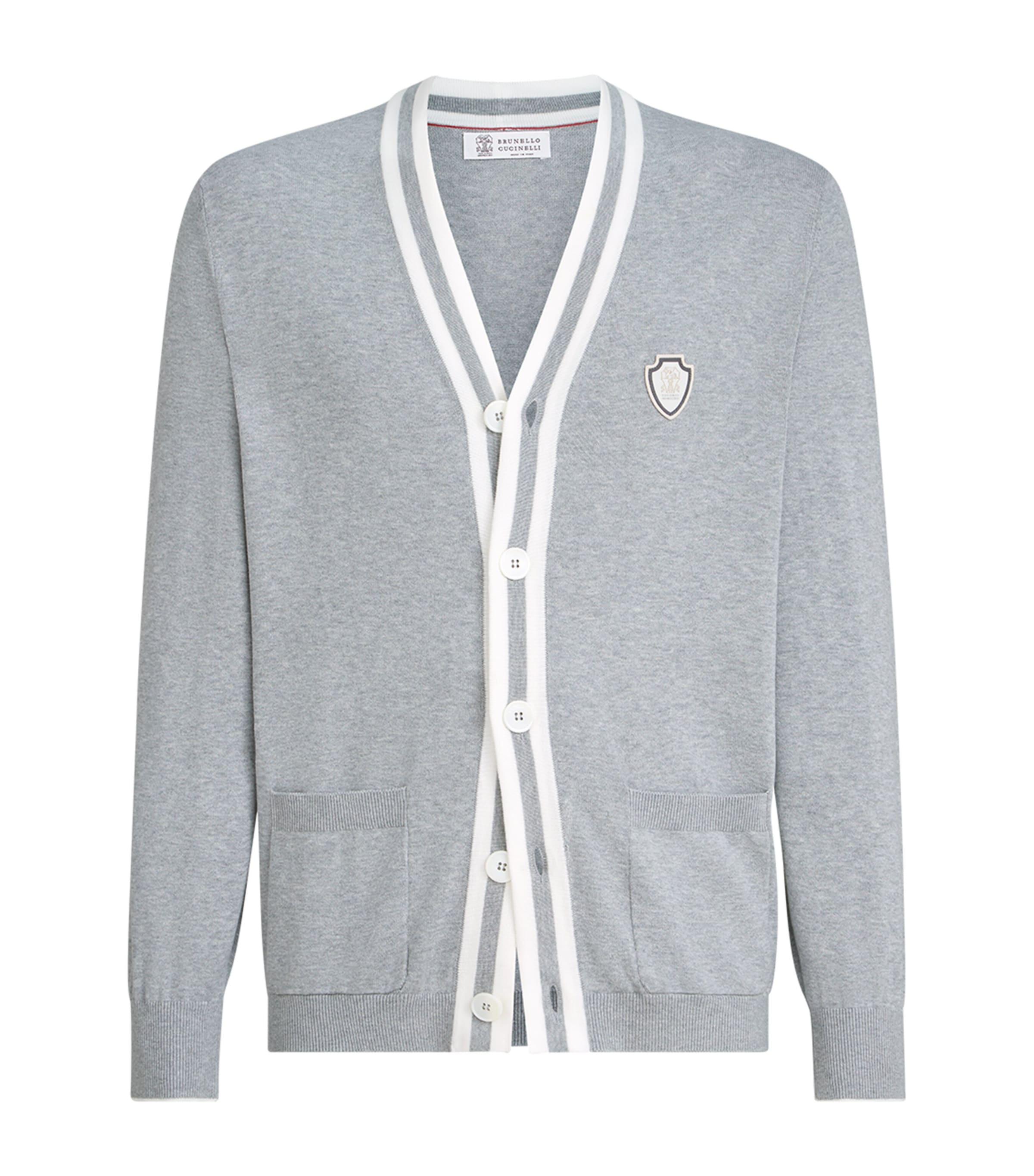 Brunello Cucinelli Mens Cotton Crest Cardigan
