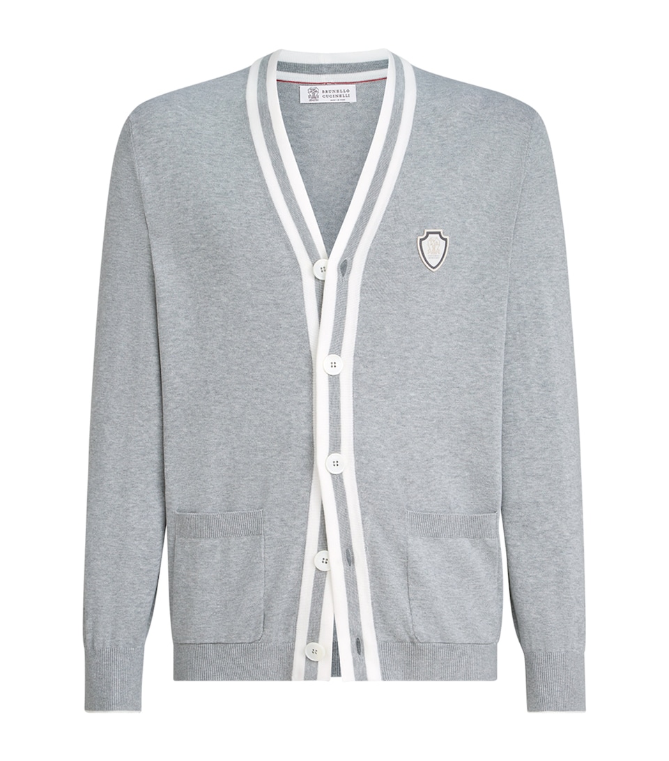 Brunello Cucinelli Mens Cotton Crest Cardigan