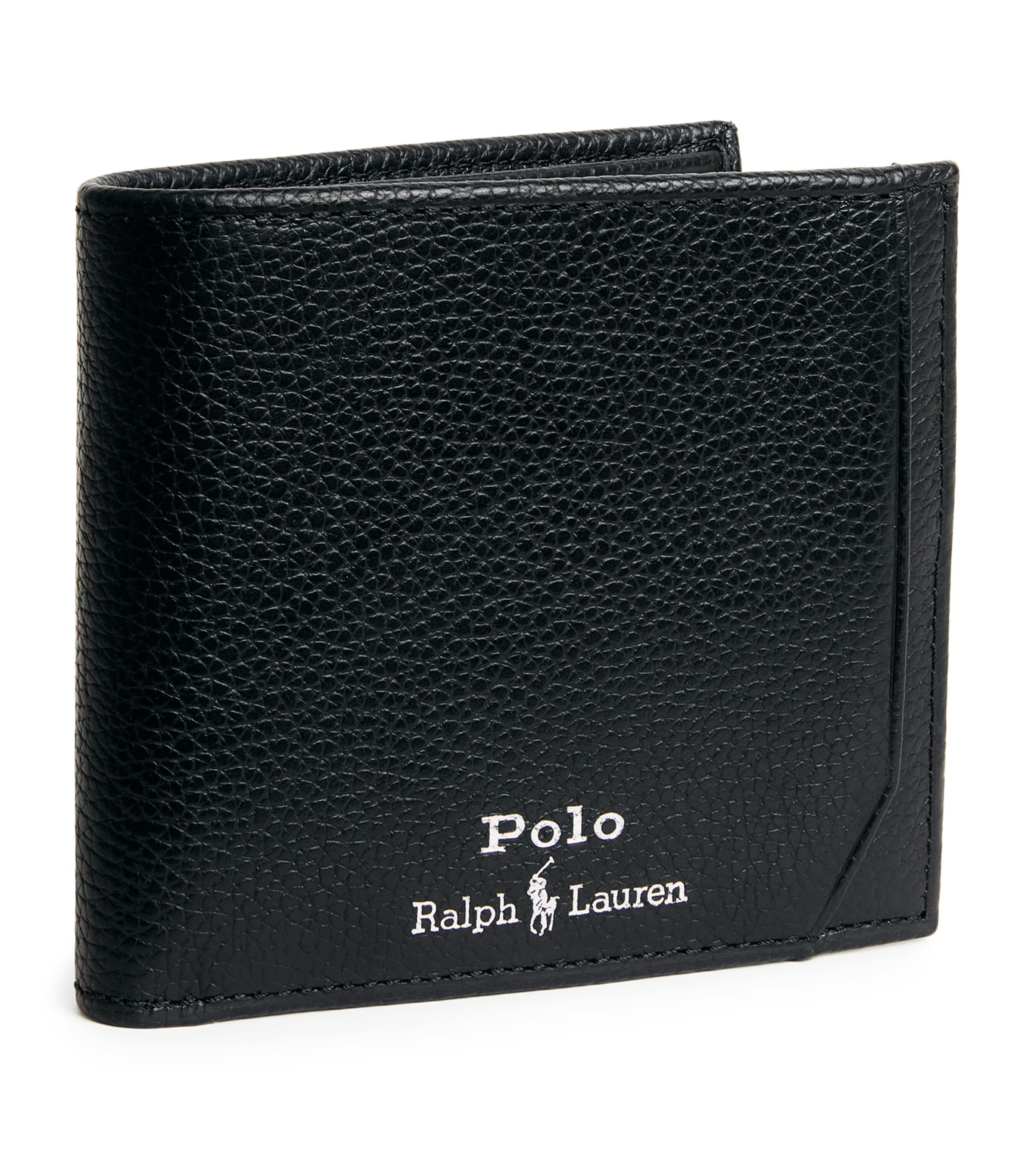Polo Ralph Lauren Leather Logo Bifold Wallet Black