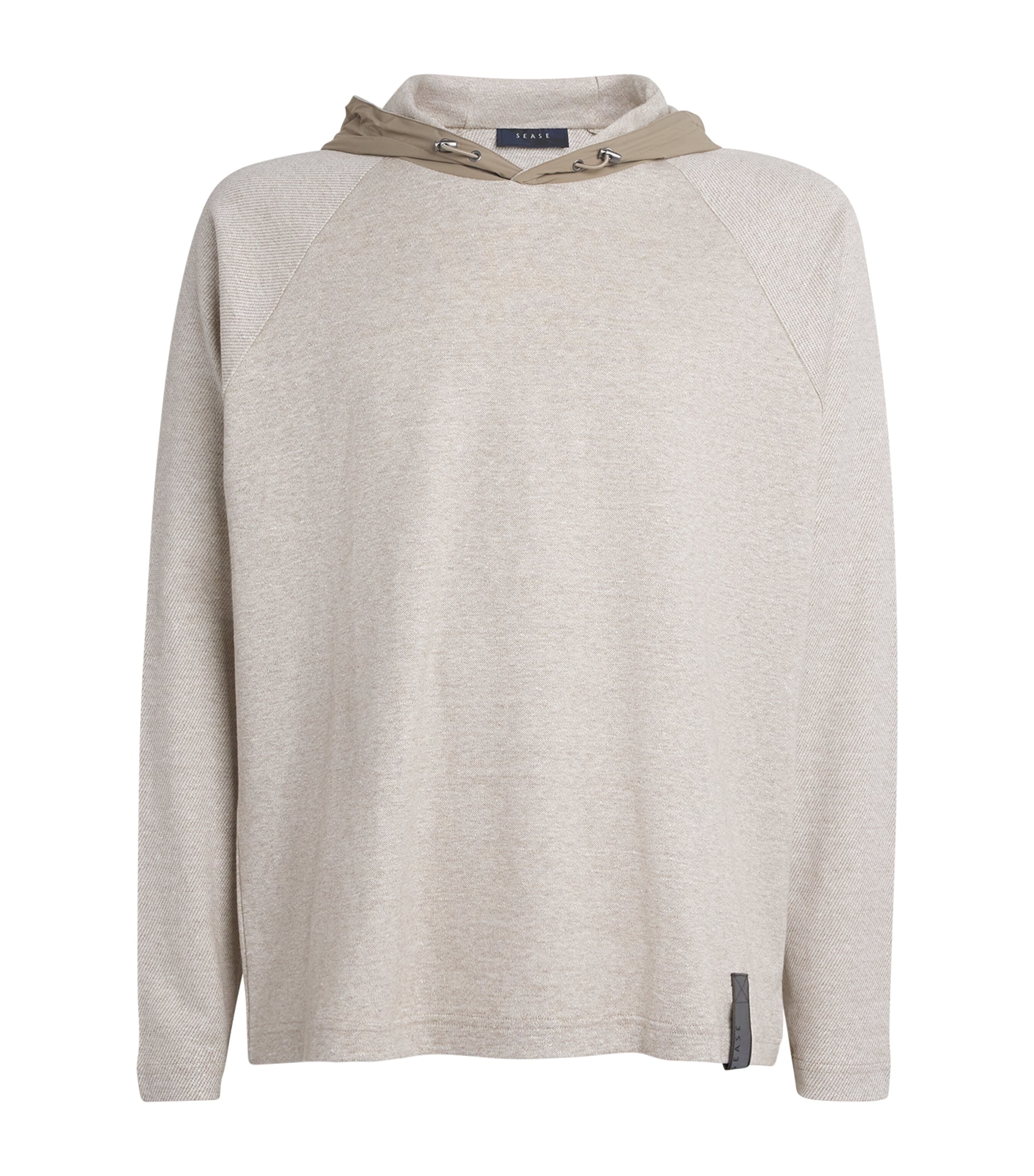 Wool-Cotton Raglan Hoodie