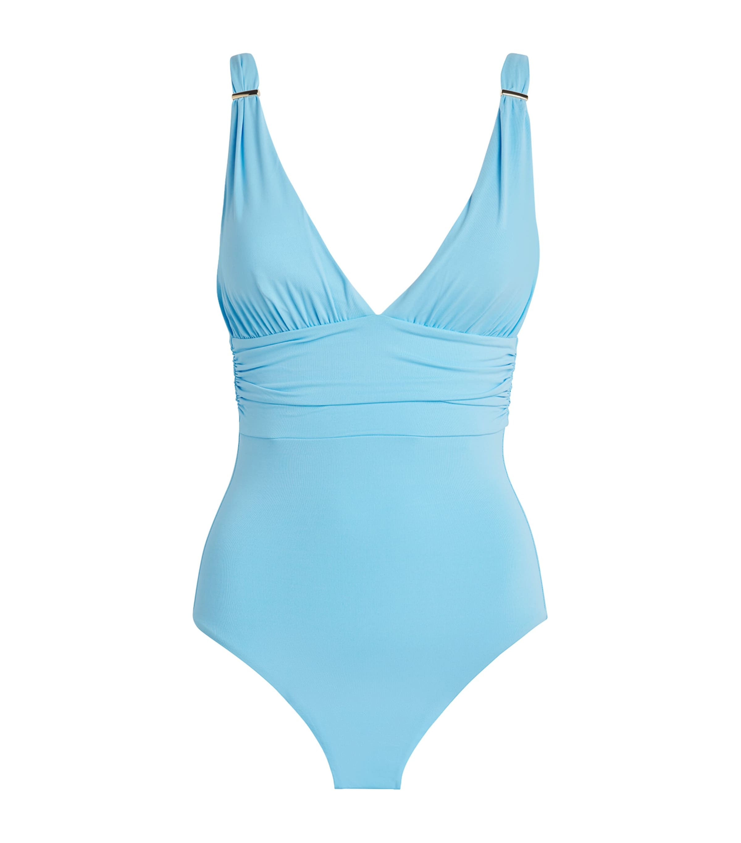 Melissa Odabash Womens Panarea V-Neck Swimsuit Celeste