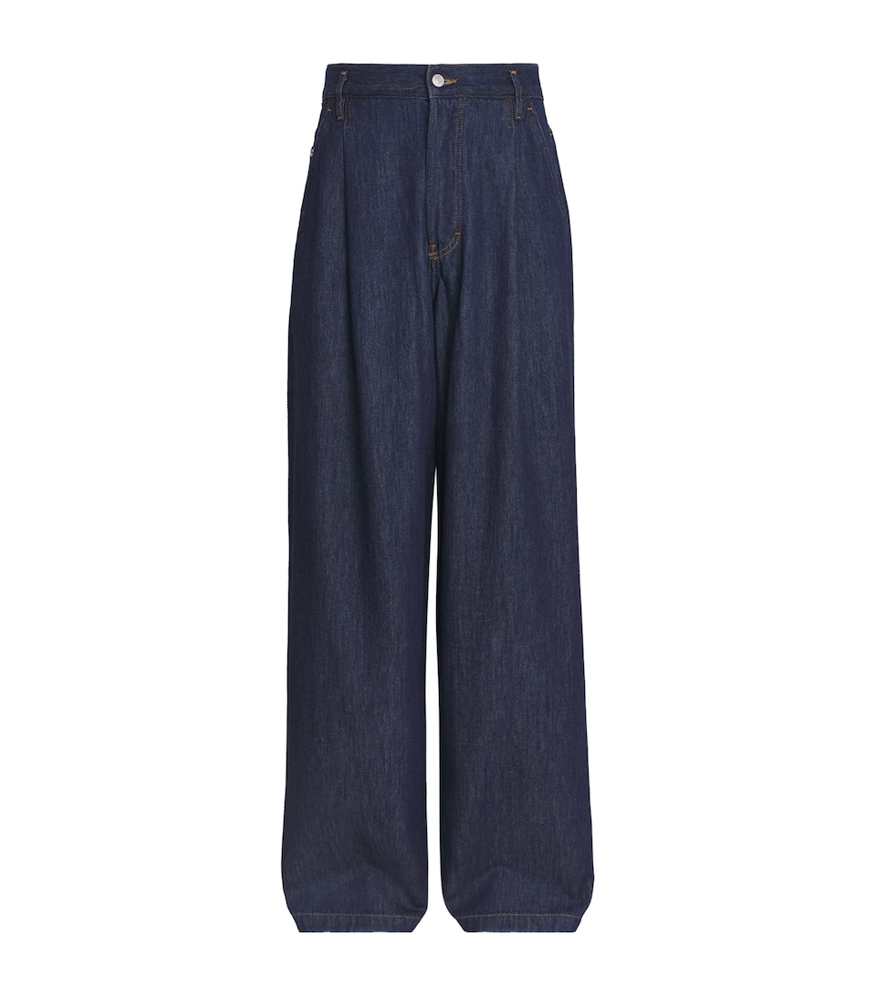 DRIES VAN NOTEN Mens Pleated Penning Wide-Leg Jeans