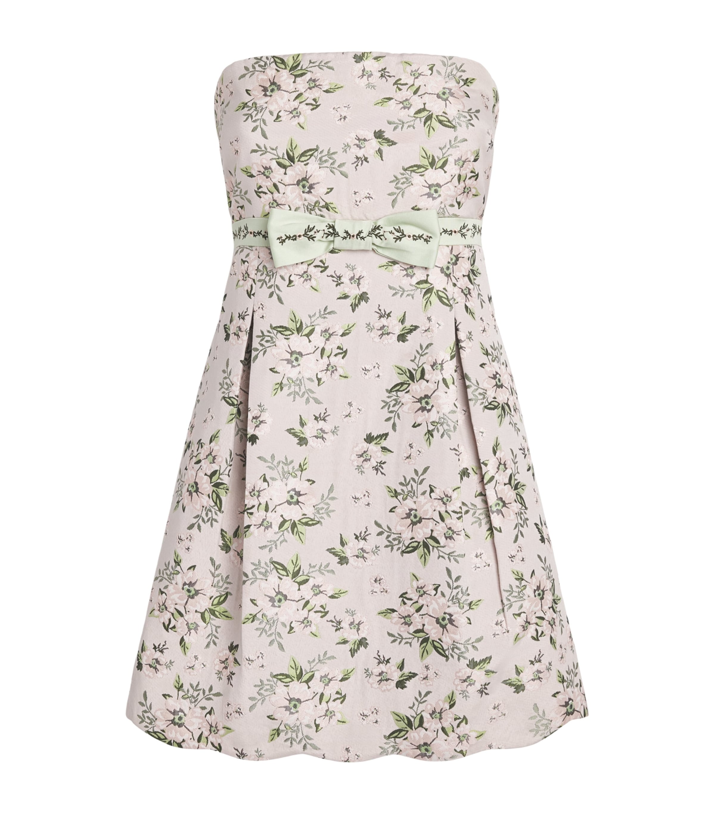 Alice+Olivia Womens Strapless Babydoll Mini Dress Pale Engl Rose/multi