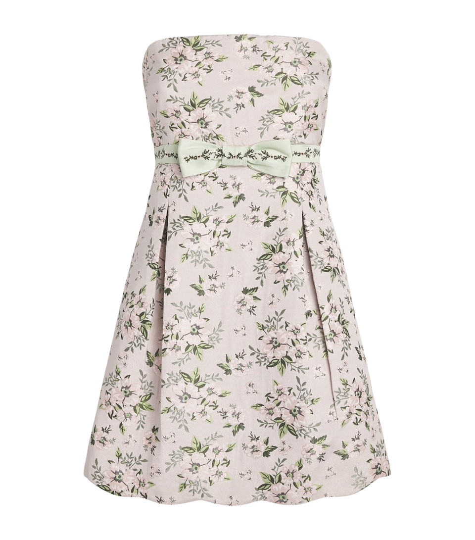 Alice+Olivia Womens Strapless Babydoll Mini Dress Pale Engl Rose/multi