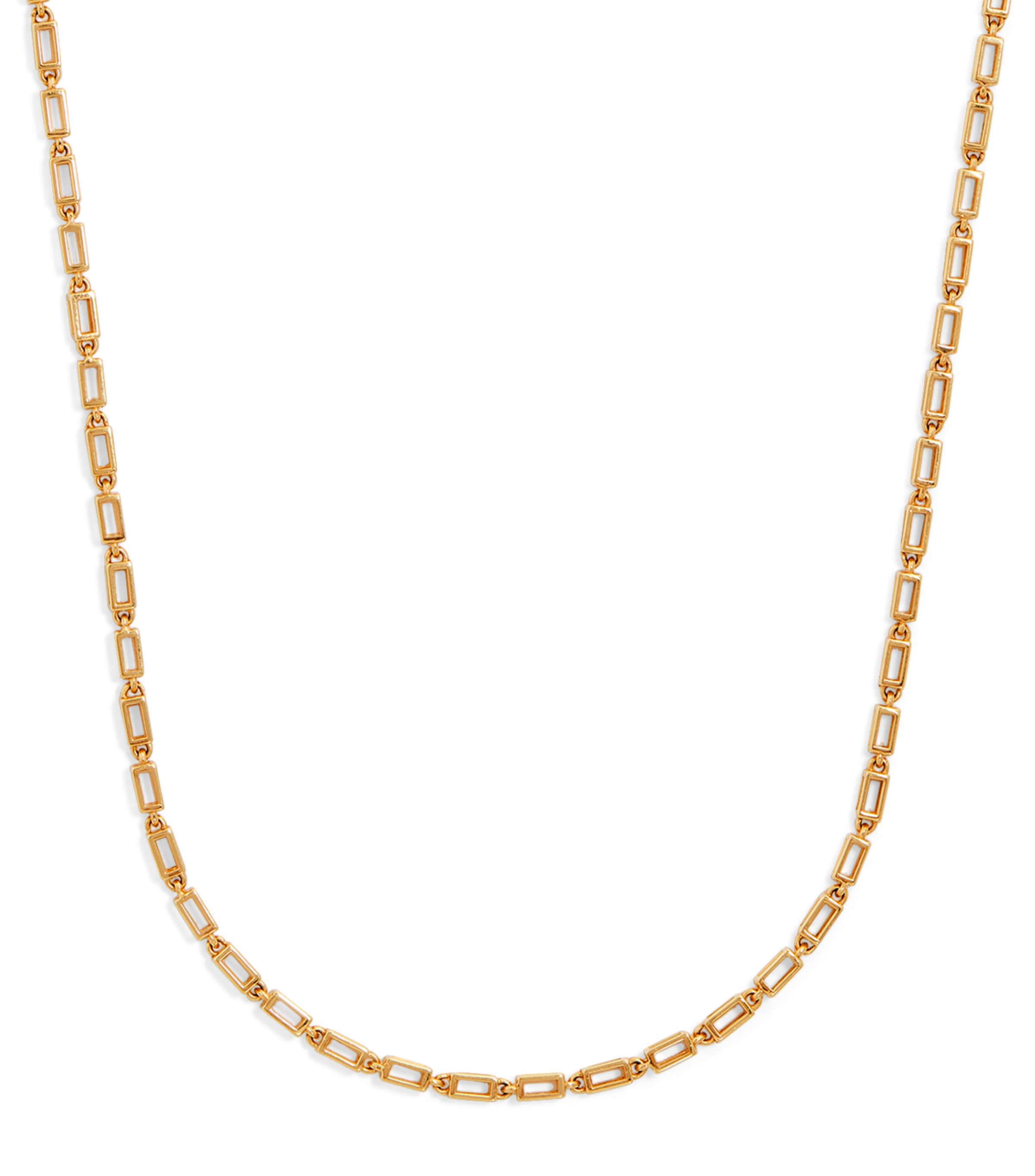 Yellow Gold Block-Chain Necklace
