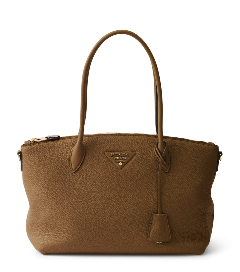Prada Womens Large Leather Tote Bag