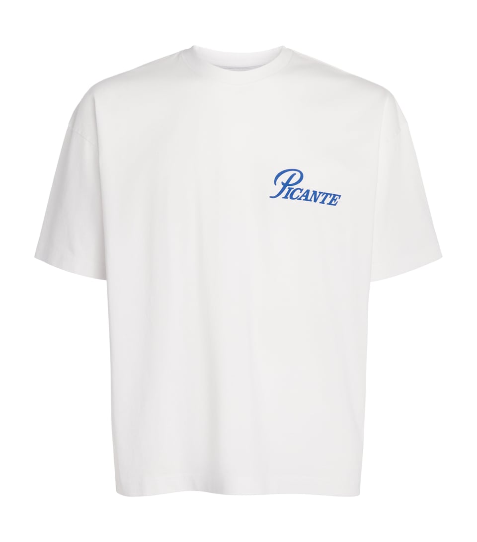 PICANTE Mens Organic Cotton Record T-Shirt White