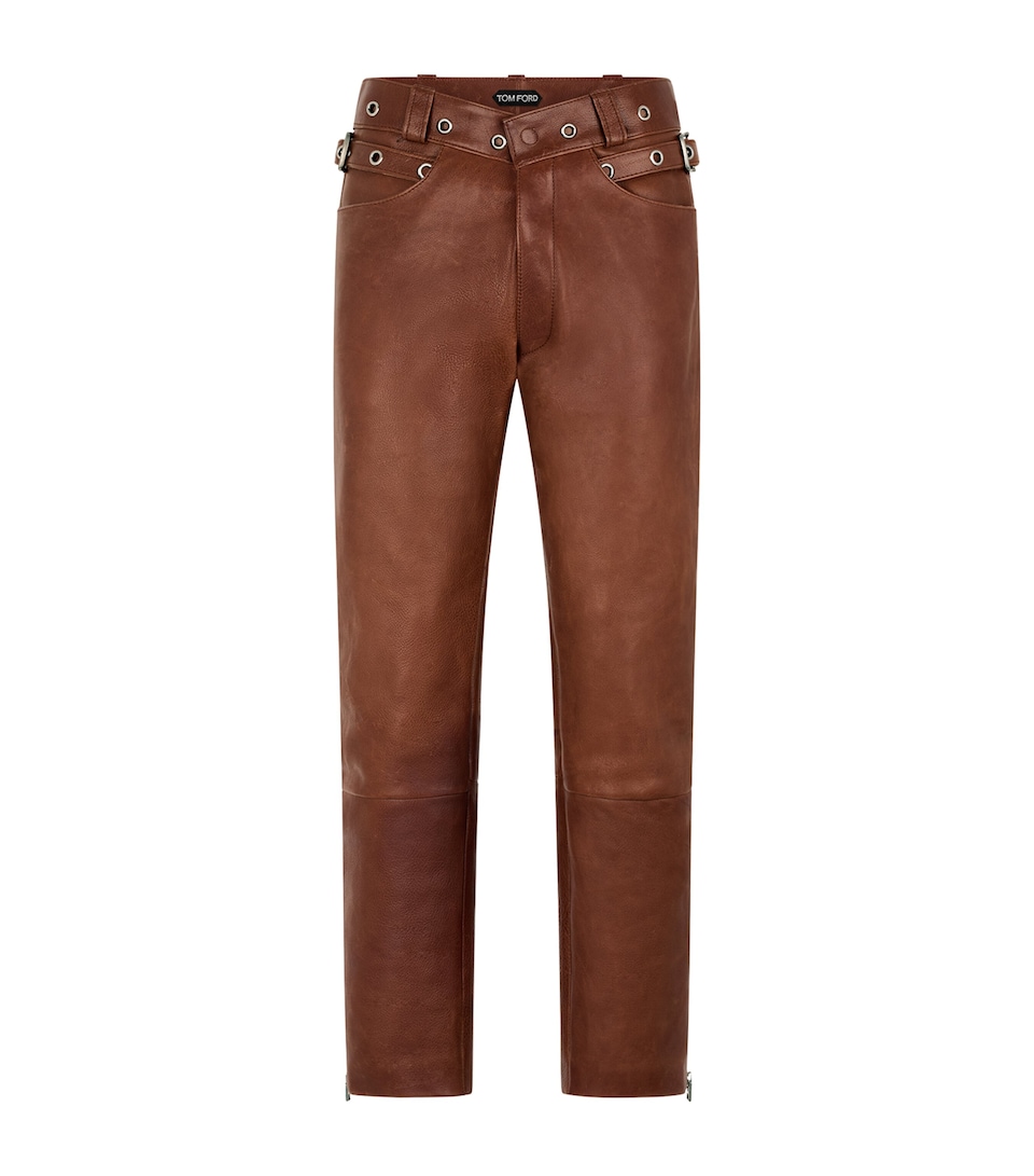 Leather Embellished Trousers