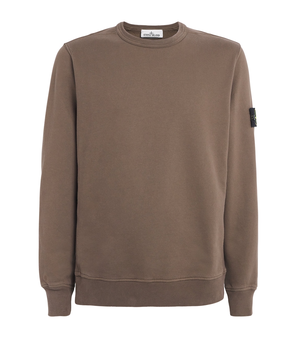 Stone Island Mens Cotton Compass Logo Sweatshirt