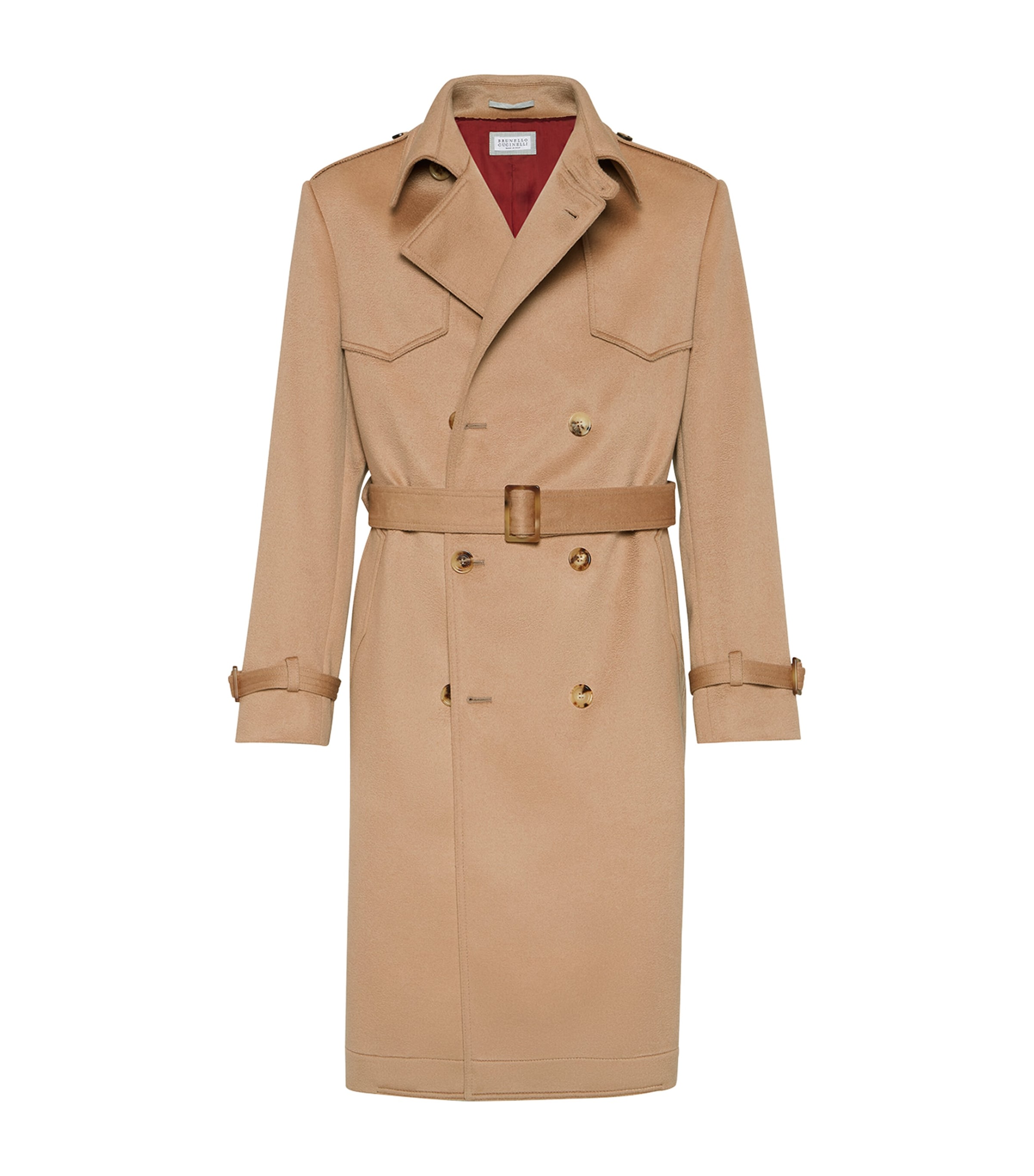 Cashmere Belted Trench Coat