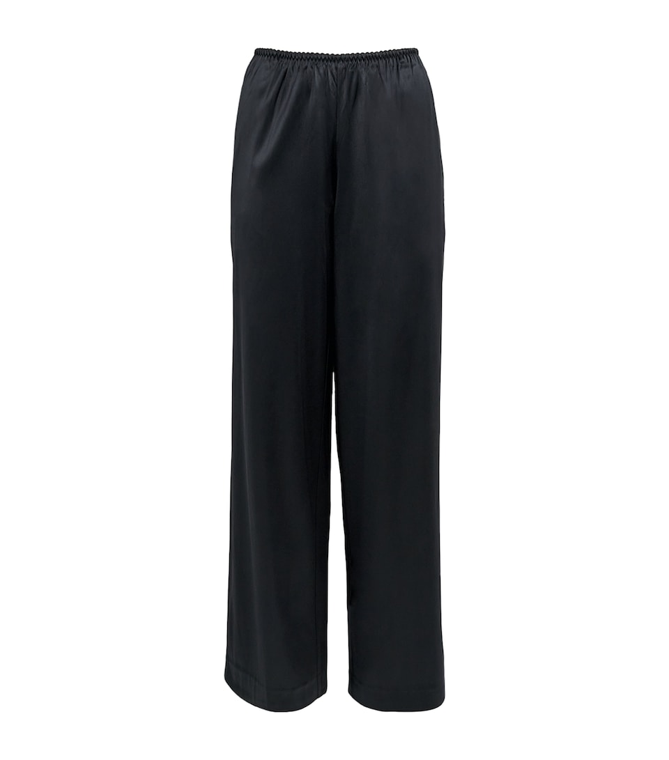 Satin Wide-Leg Trousers