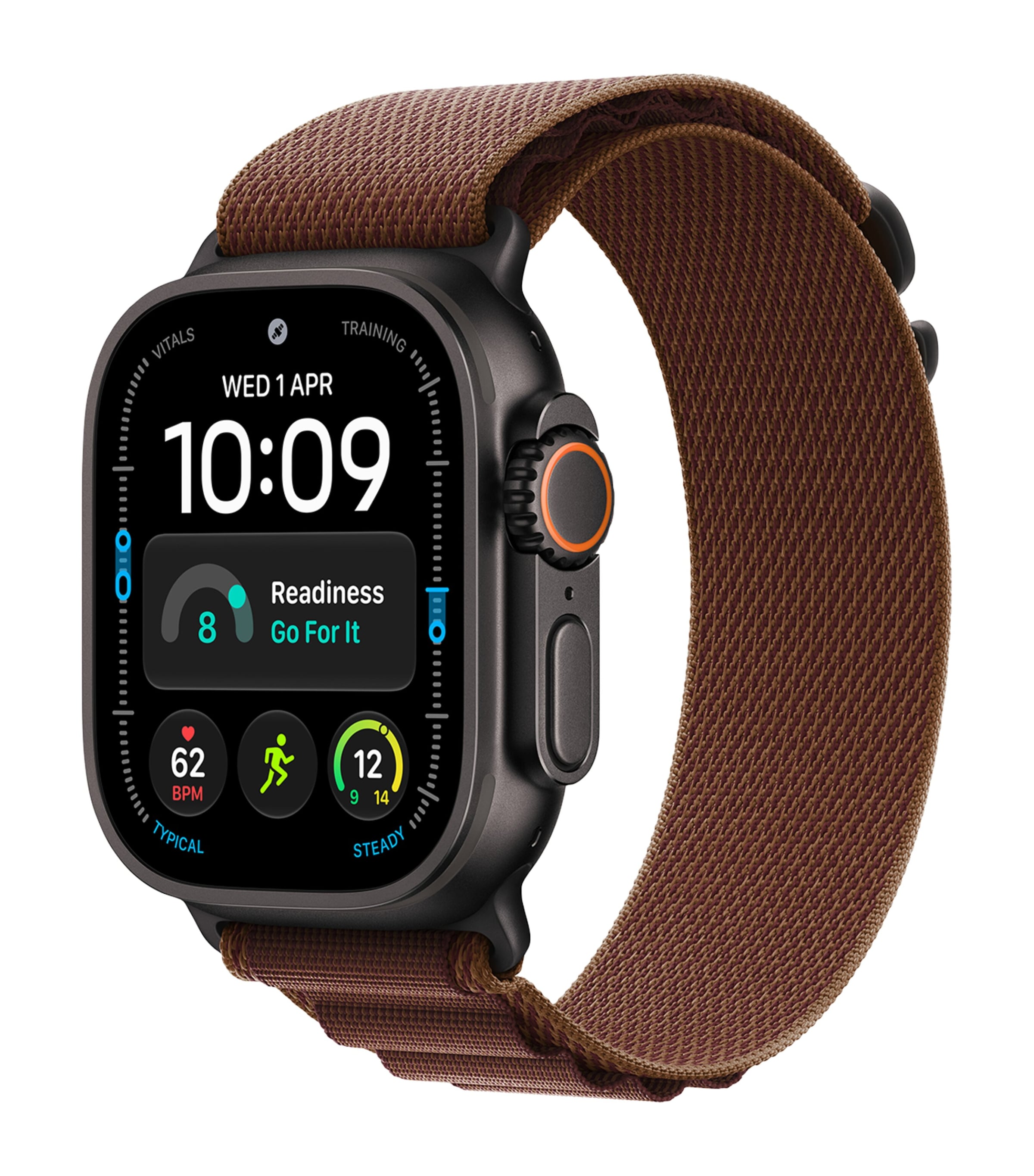 Apple Apple Watch Ultra 4 GPS + Cellular – Black Titanium with Burgundy Alpine Loop, 49mm, Medium Black Titanium