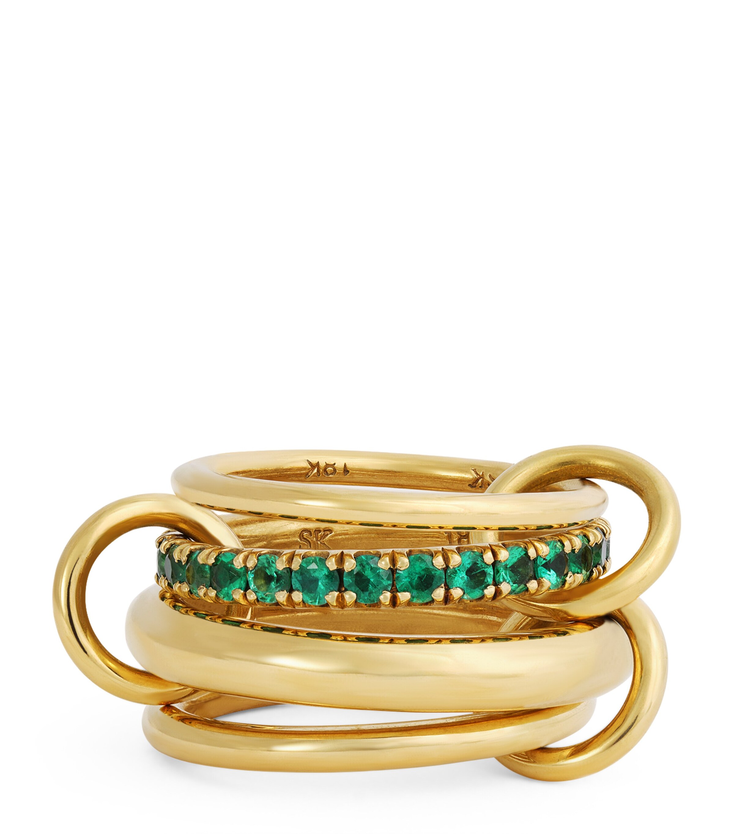 Yellow Gold and Emerald Janssen Ring