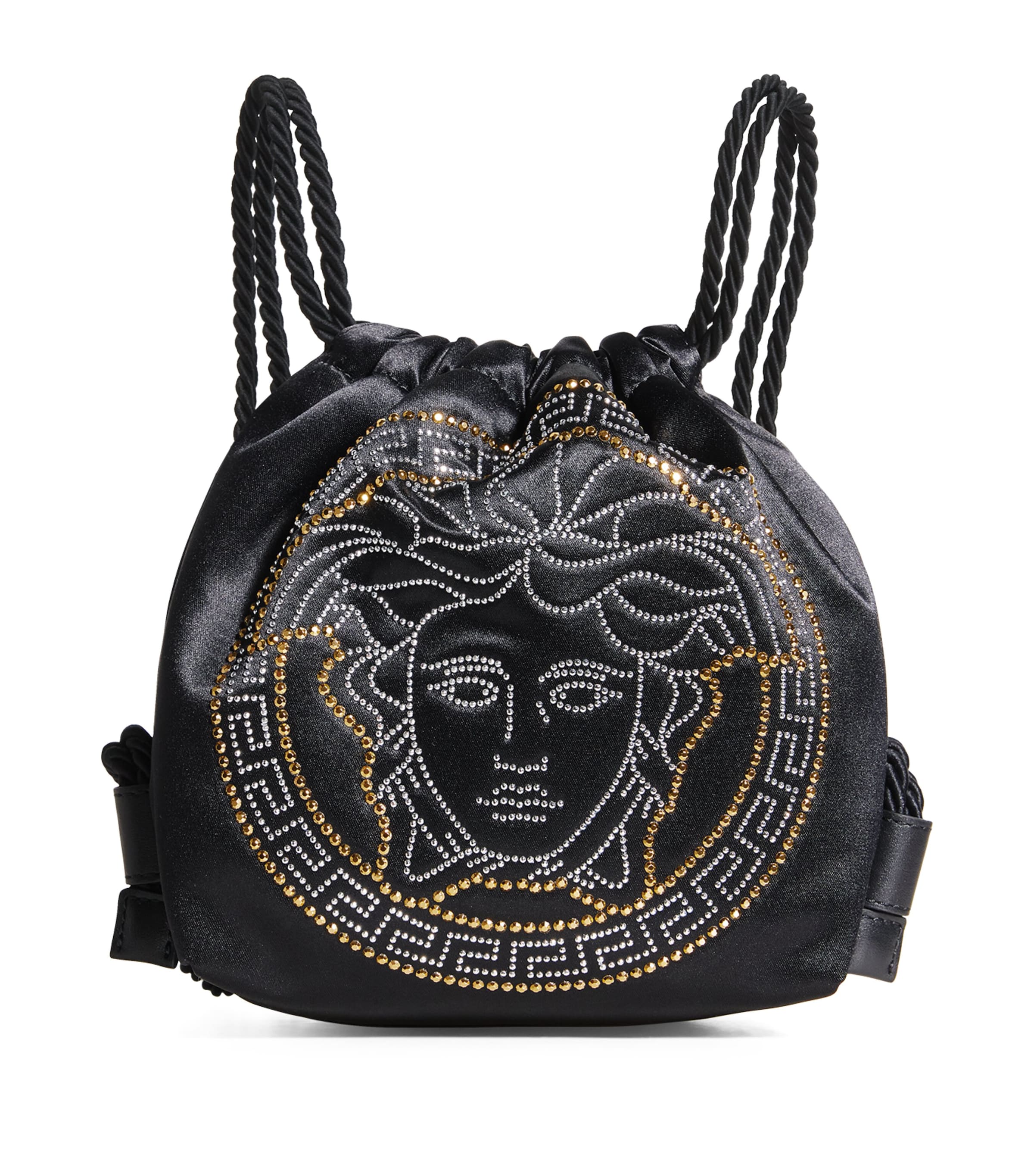 Embellished Medusa Drawstring Backpack