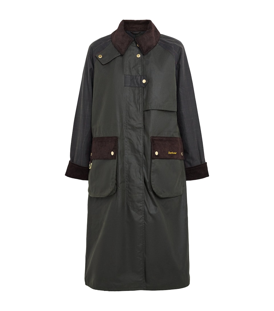 Barbour Womens Waxed Cotton Kirklees Jacket Fern/cl/shdw Cl