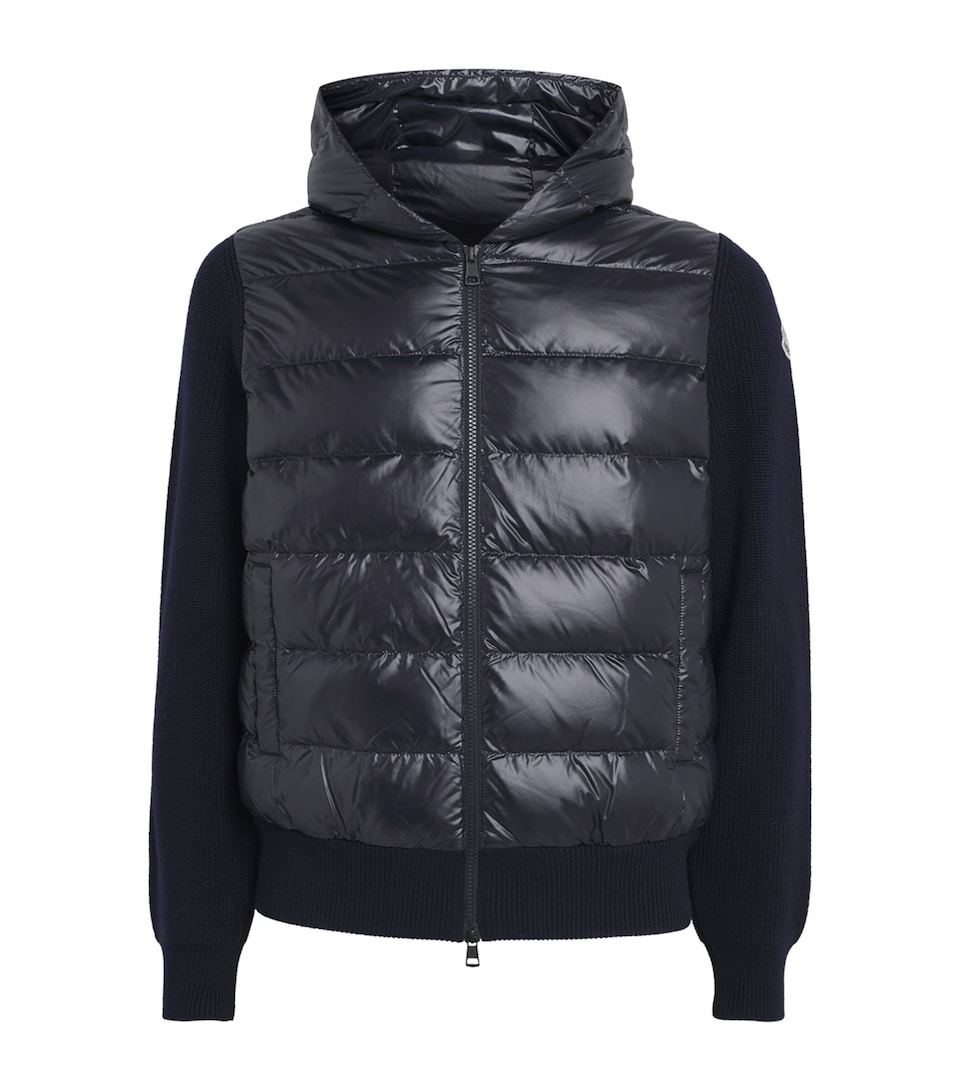 Wool Down-Front Hoodie