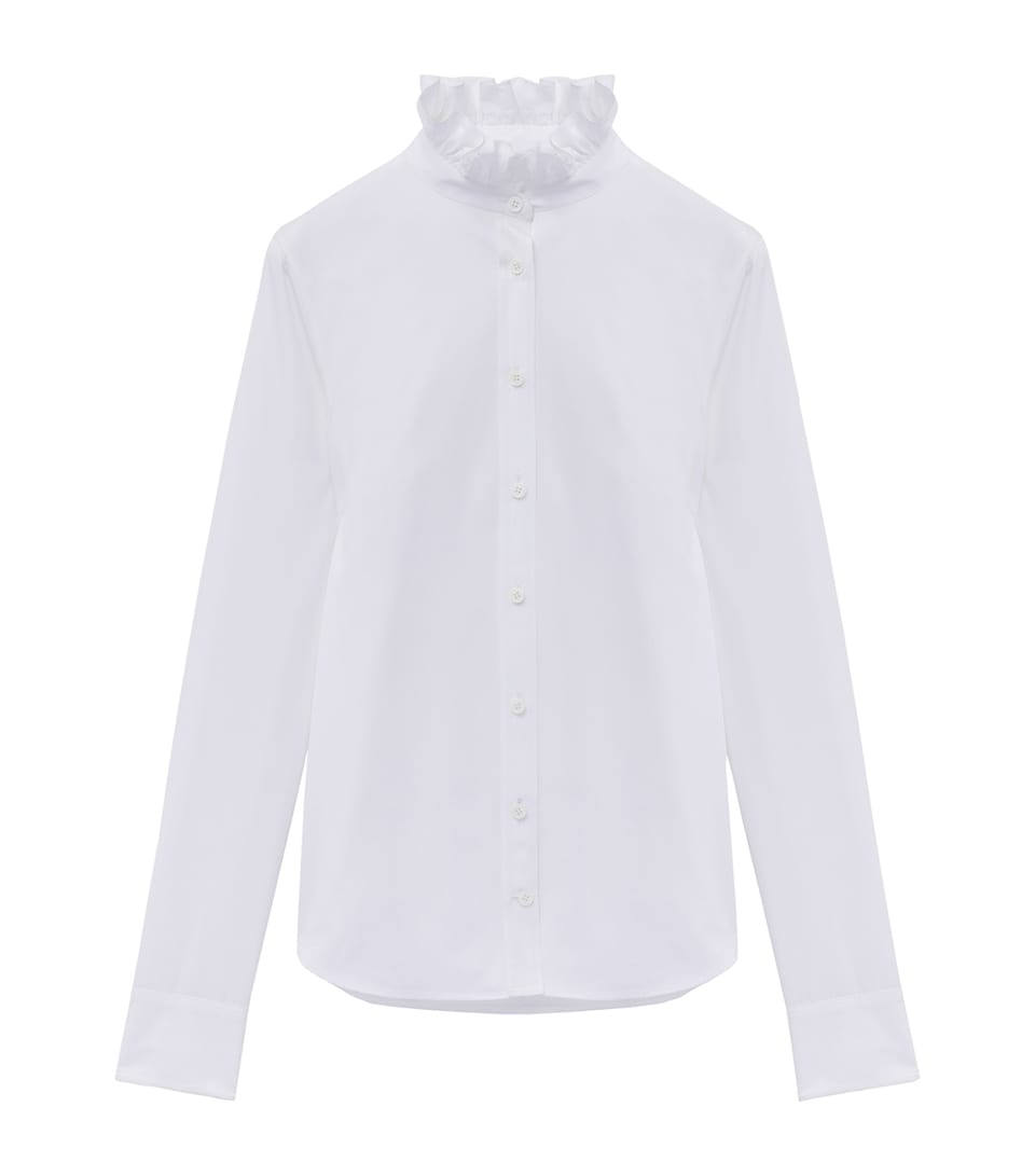 Cotton High-Neck Shirt