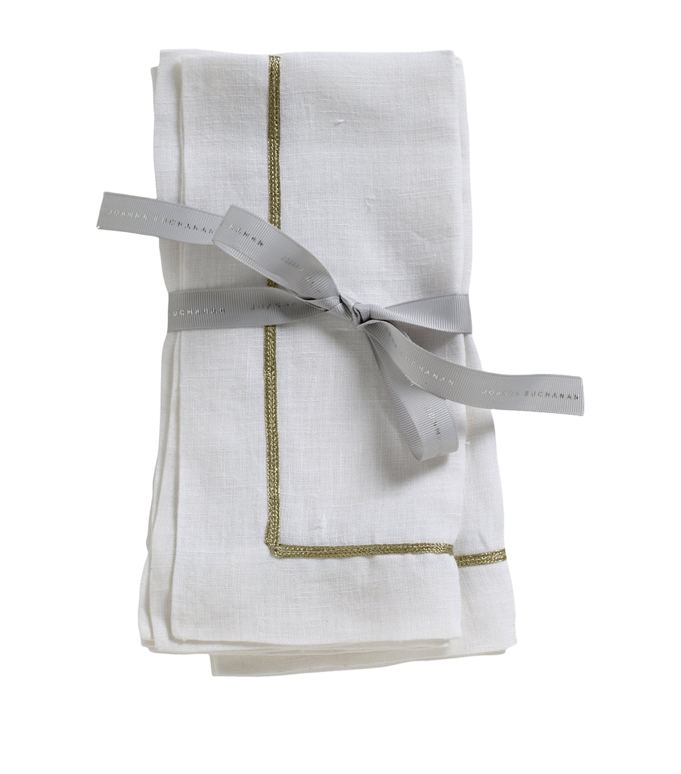Set of 2 Linen Embroidered Napkins