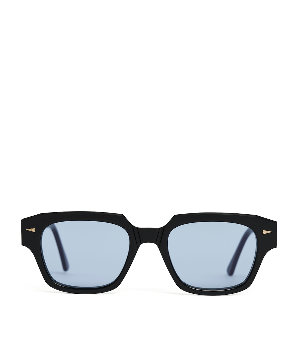 YOKE Rivoli Rectangle Sunglasses Black/ Sky Blu