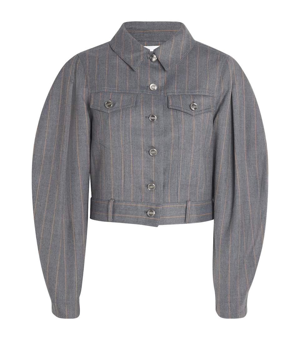 Cropped Stripe Jacket