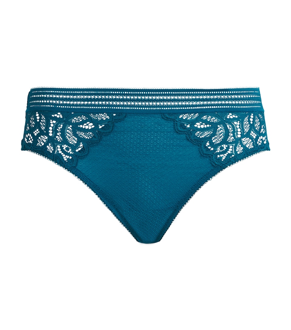 Wacoal Womens Lace-Trim Raffine Briefs Teal