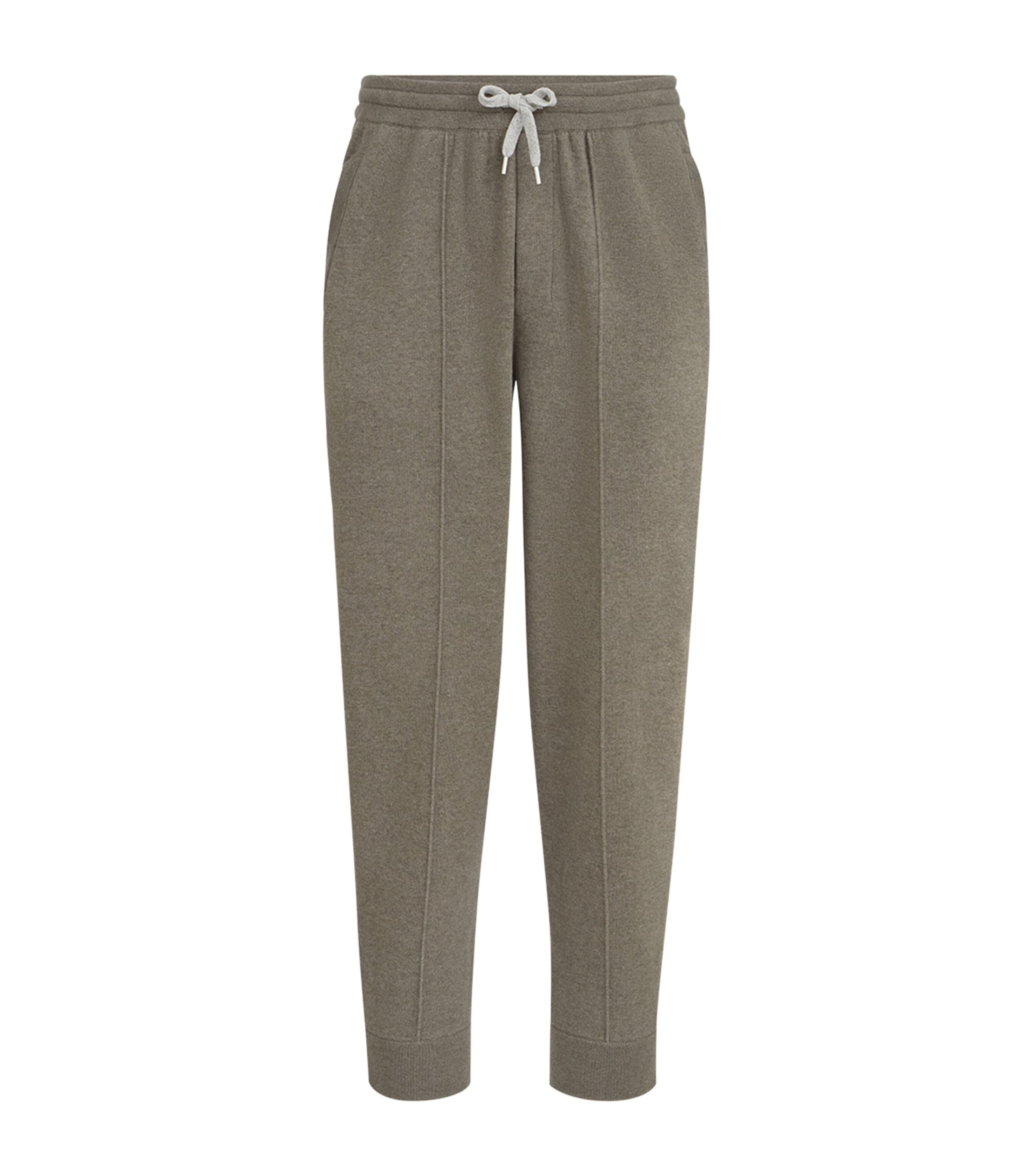 Brunello Cucinelli Mens Cashmere-Blend Double-Knit Sweatpants