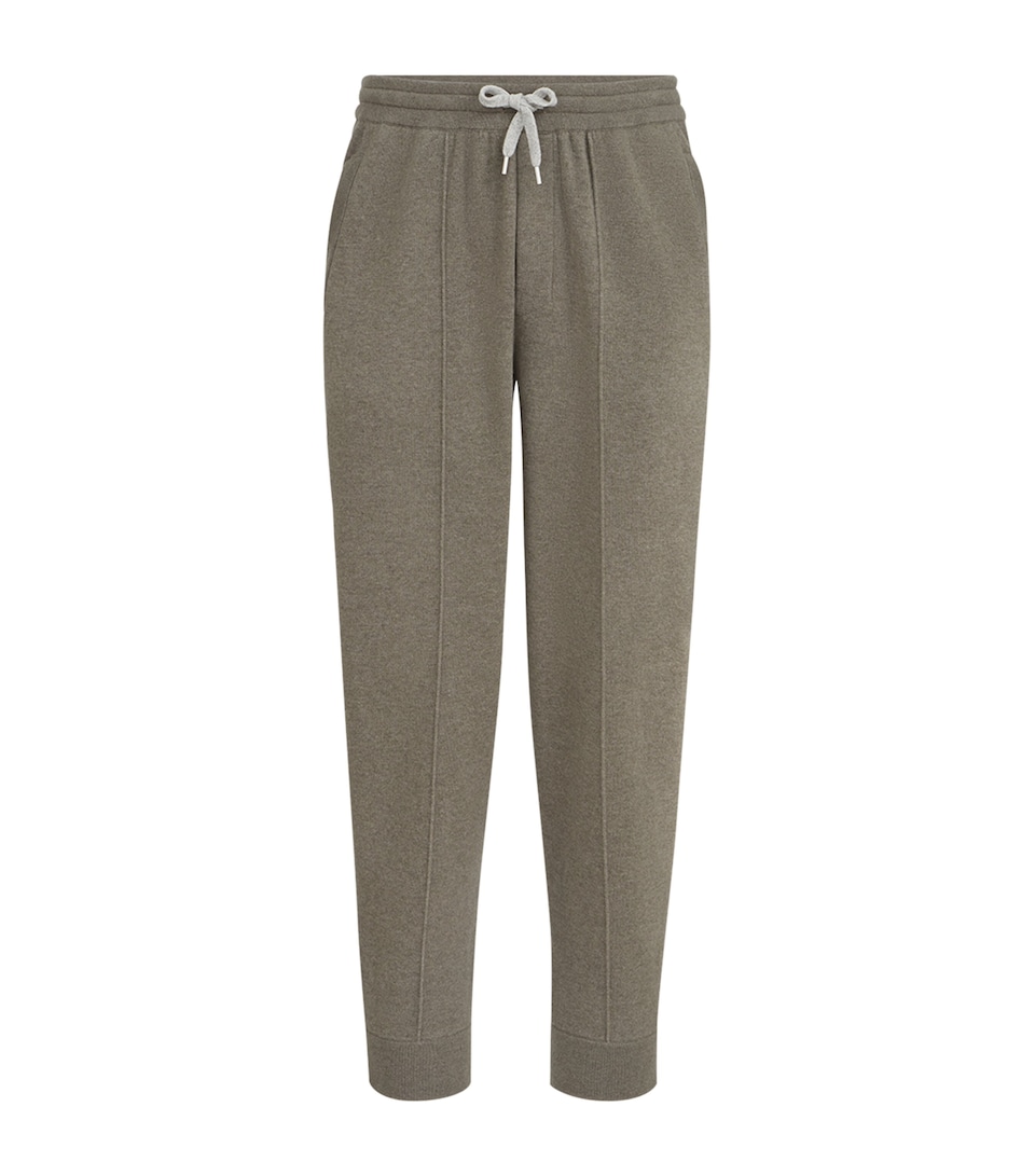 Brunello Cucinelli Mens Cashmere-Blend Double-Knit Sweatpants