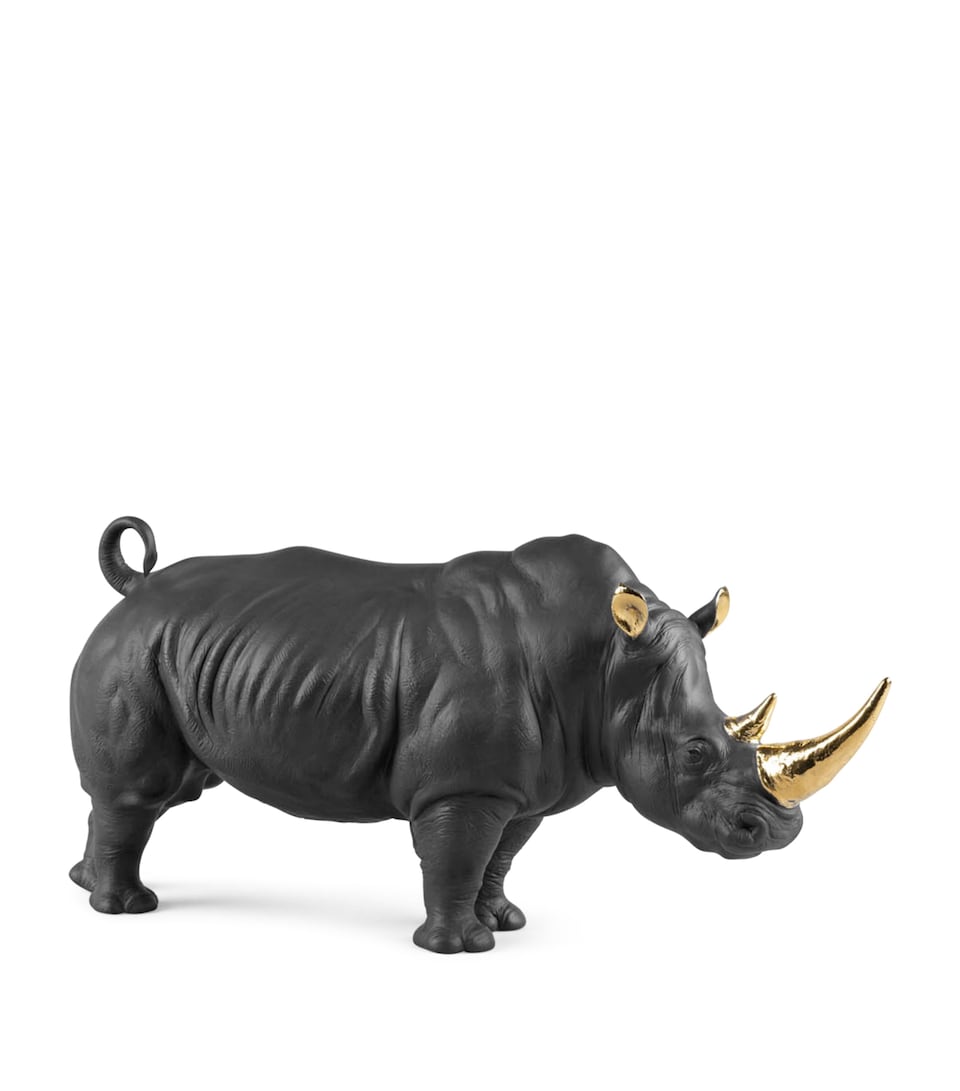 Porcelain Rhino Figurine