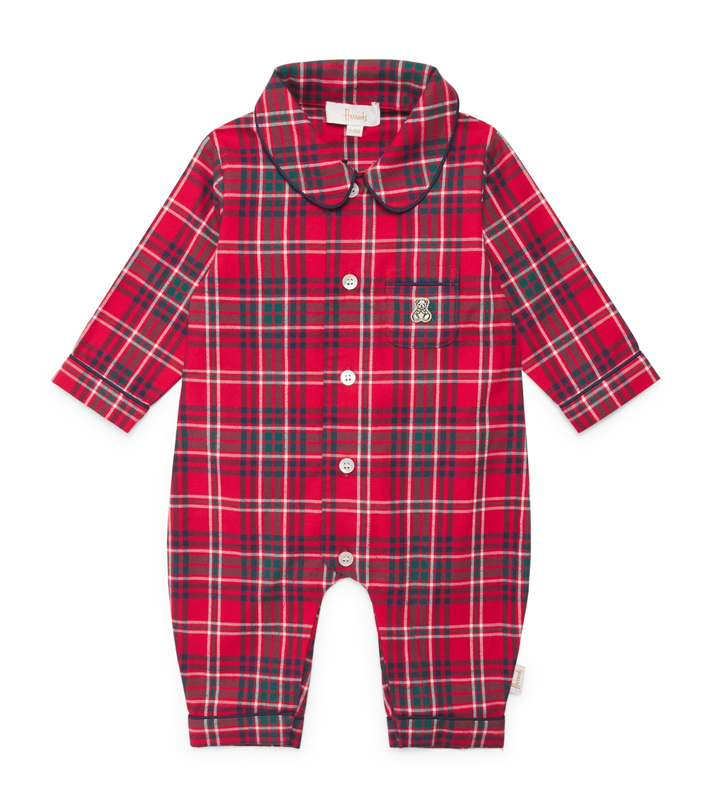 Harrods Tartan Playsuit (0-18 Months) Red
