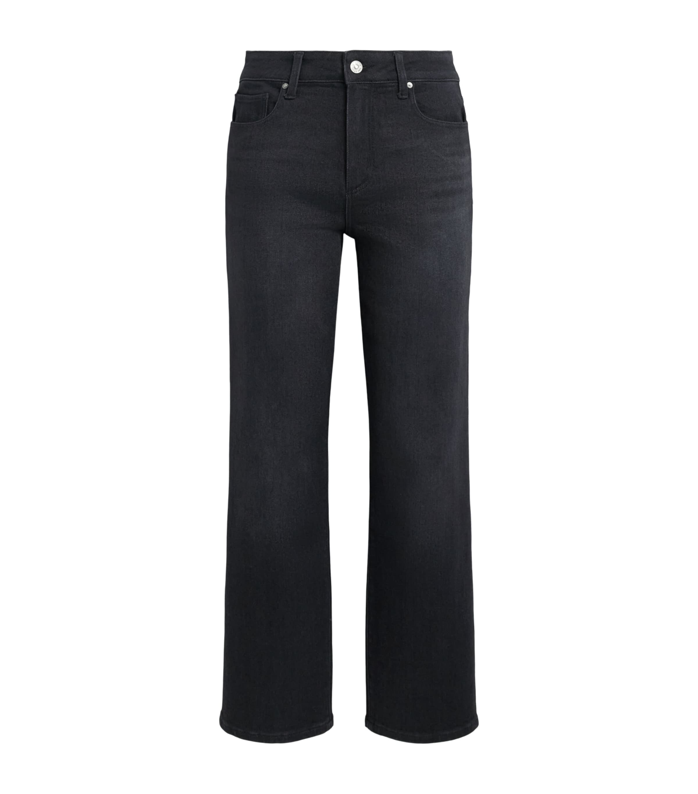 PAIGE Womens Mason Ankle Mid-Rise Straight Jeans Ink Black