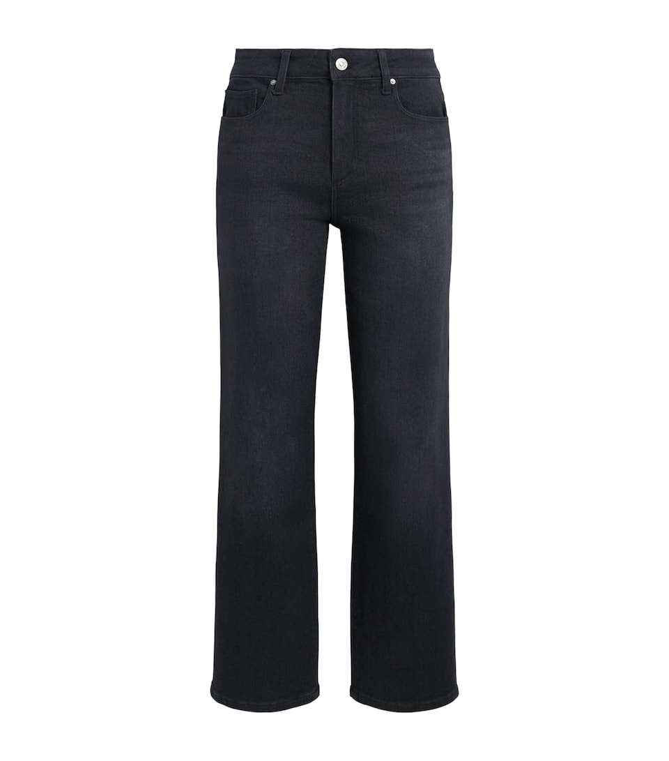 PAIGE Womens Mason Ankle Mid-Rise Straight Jeans Ink Black