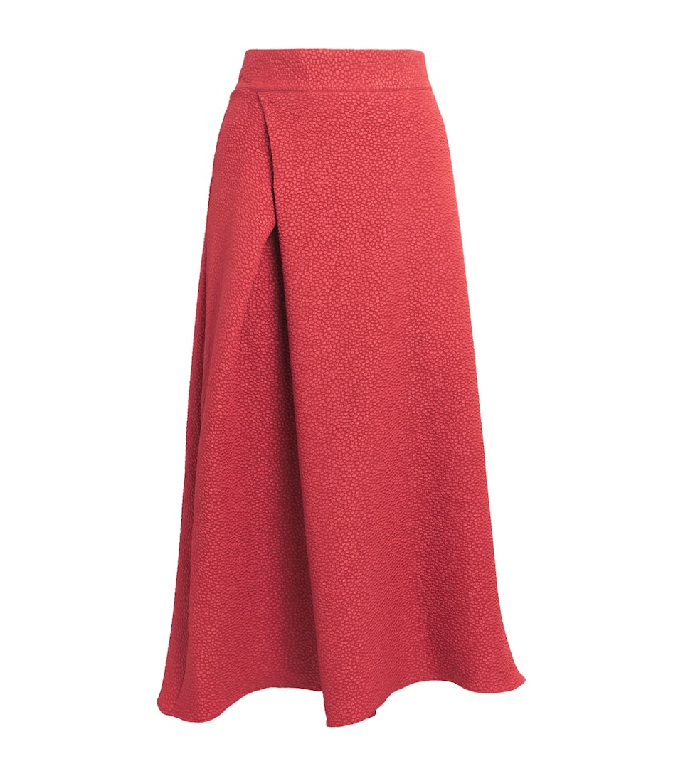 Jacquard Plait Midi Skirt